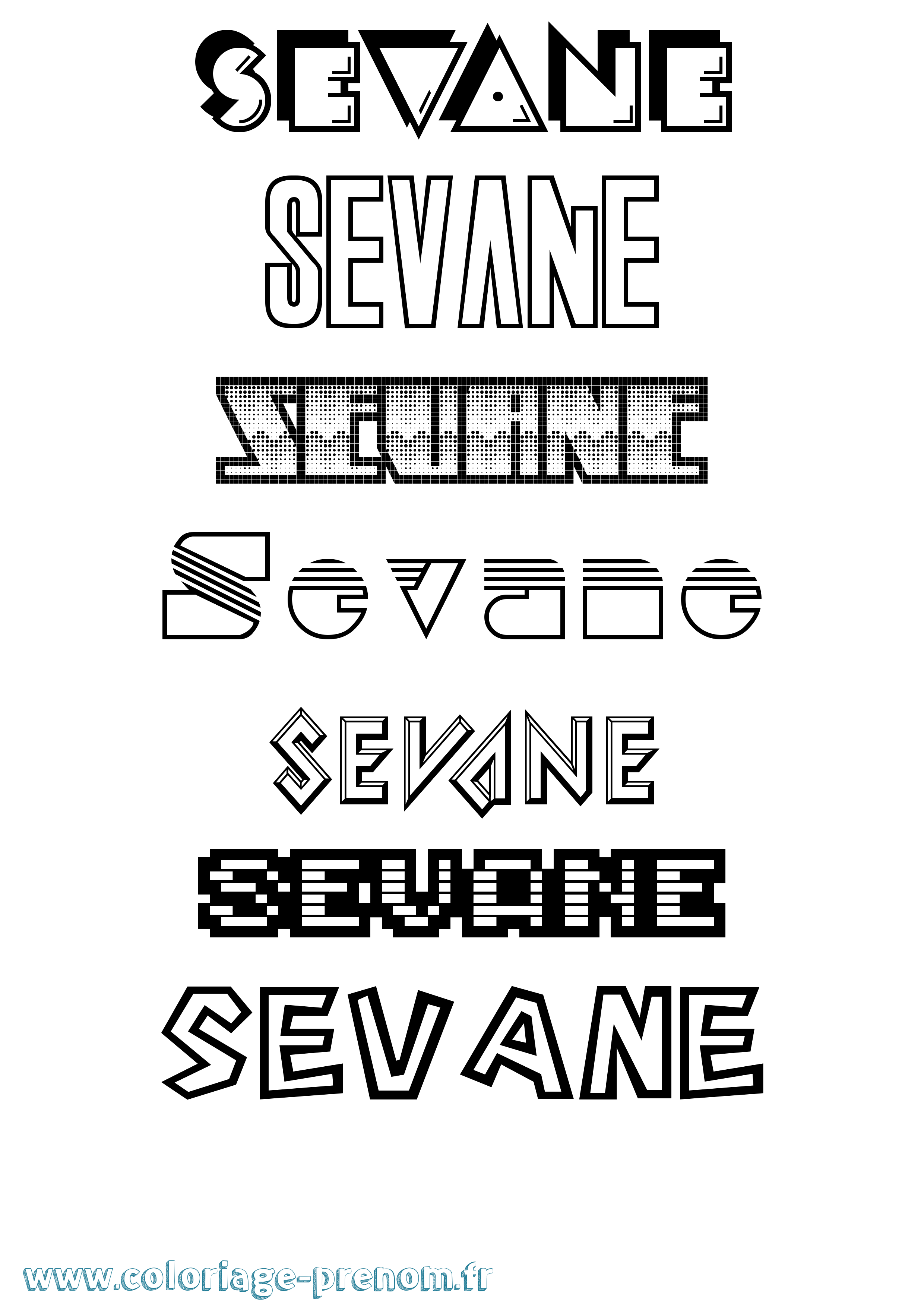 Coloriage Sevane Jeux Vidéos Coloriage prénom Sevane Jeux Vidéos