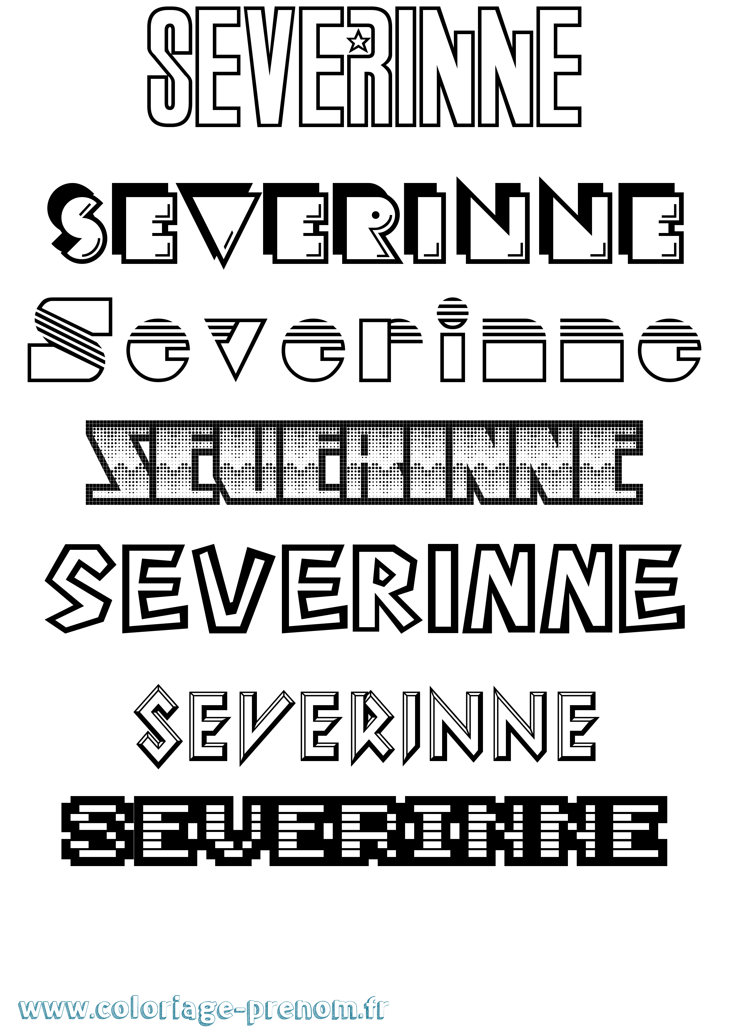 Coloriage Severinne Jeux Vidéos Coloriage prénom Severinne Jeux Vidéos