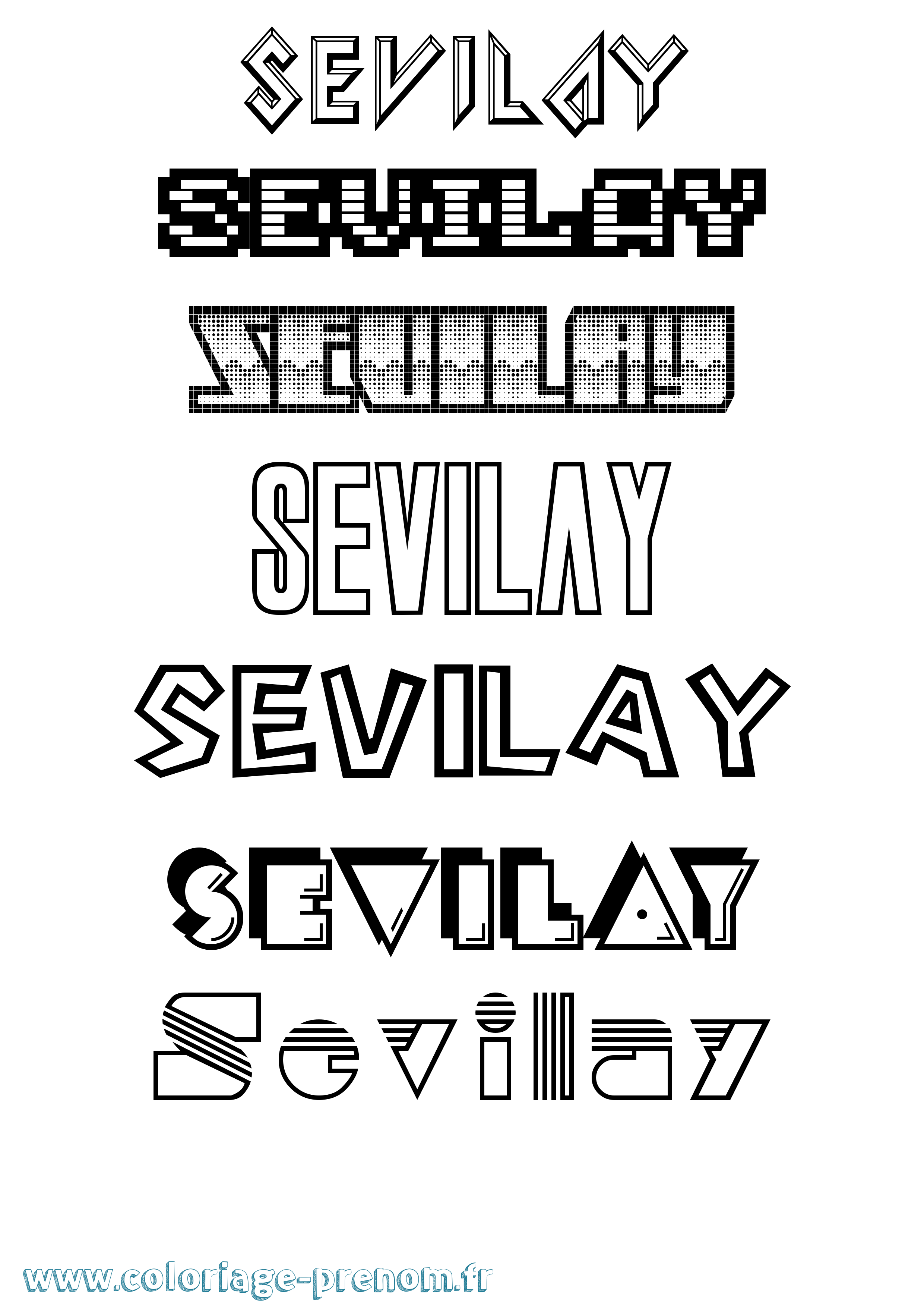 Coloriage Sevilay Jeux Vidéos Coloriage prénom Sevilay Jeux Vidéos