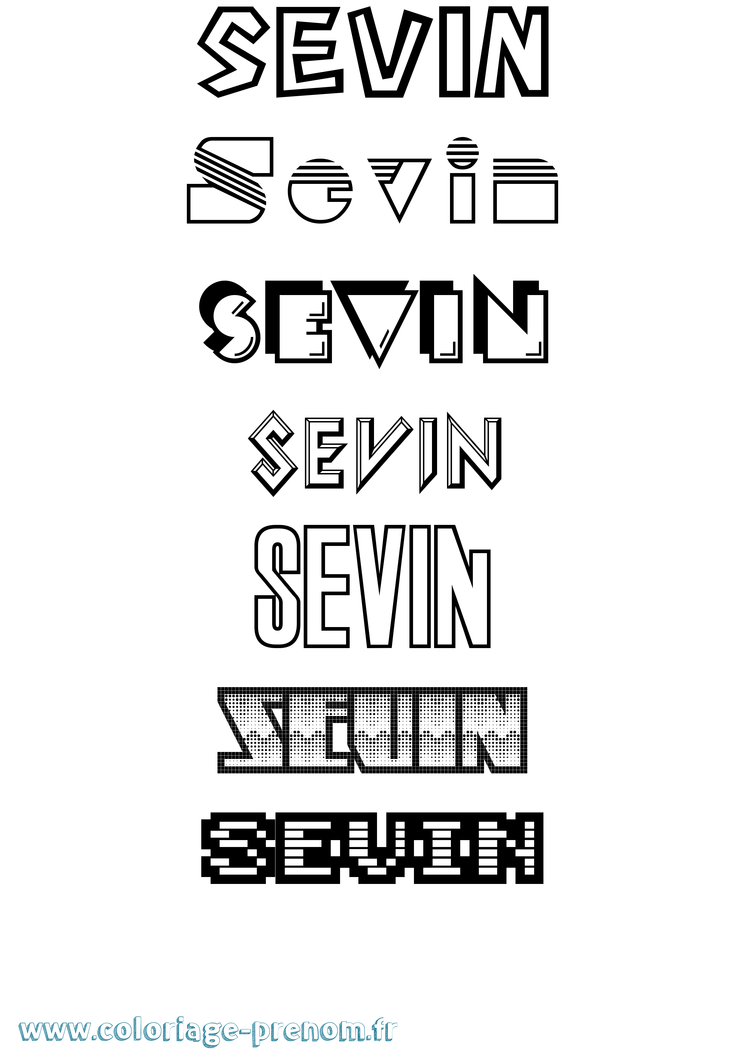 Coloriage Sevin Jeux Vidéos Coloriage prénom Sevin Jeux Vidéos