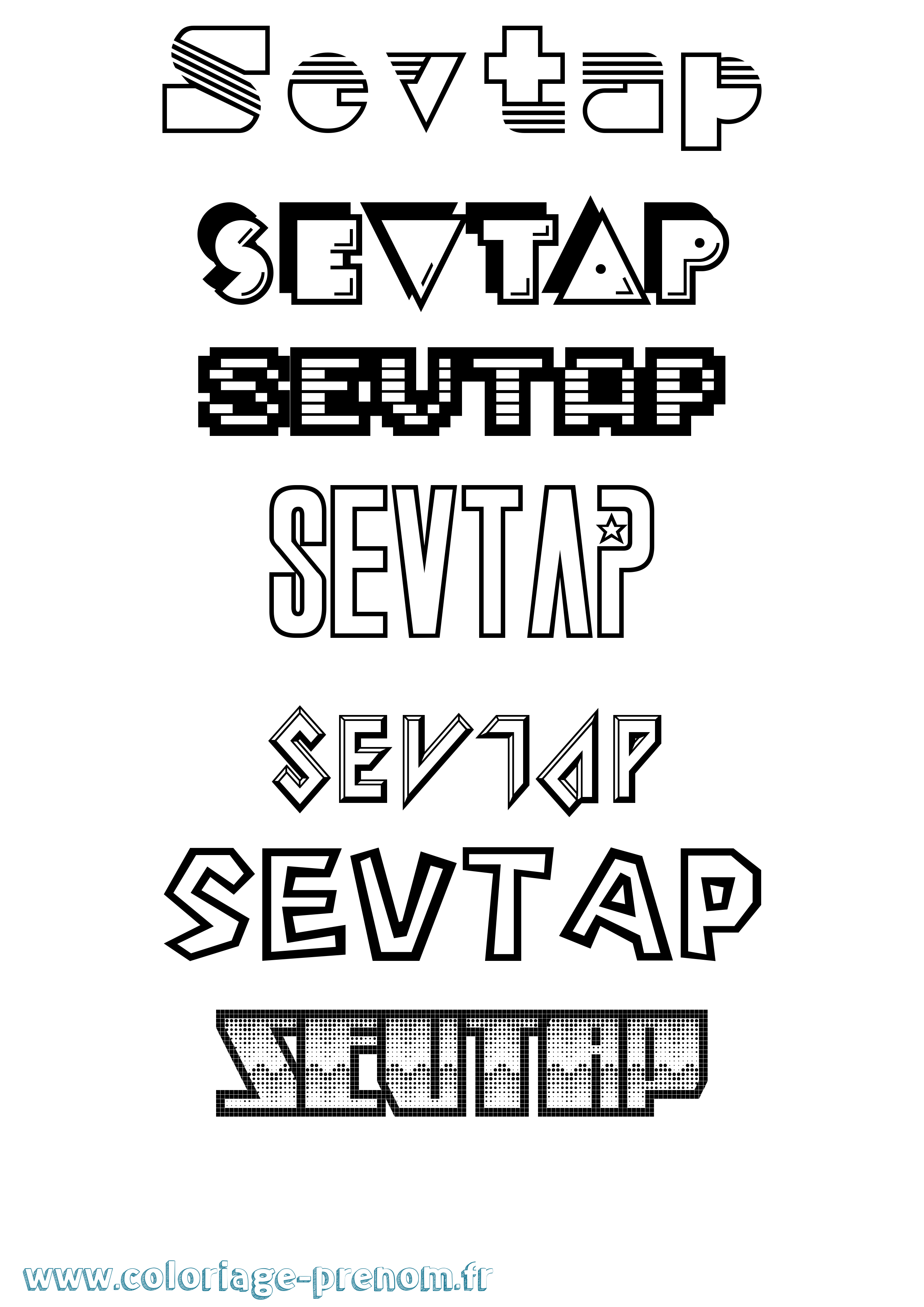 Coloriage Sevtap Jeux Vidéos Coloriage prénom Sevtap Jeux Vidéos