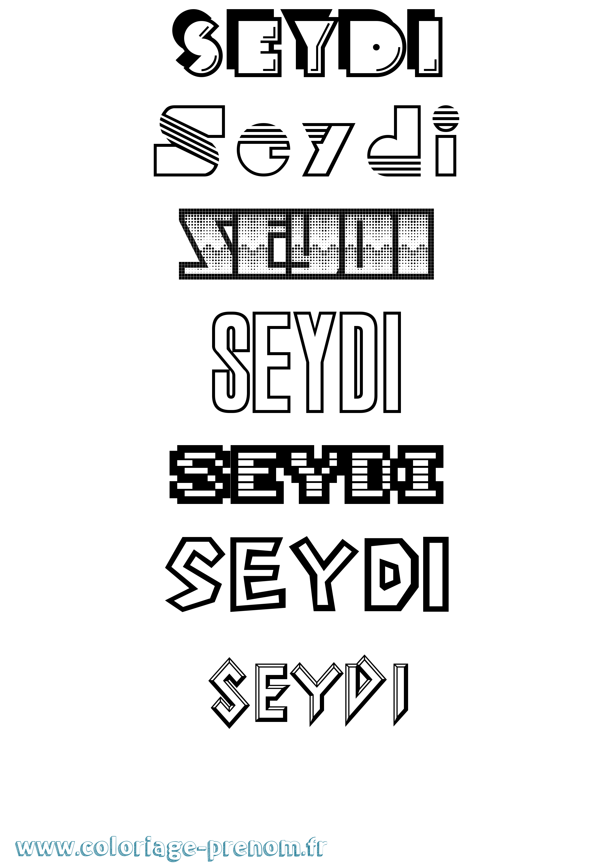 Coloriage Seydi Jeux Vidéos Coloriage prénom Seydi Jeux Vidéos