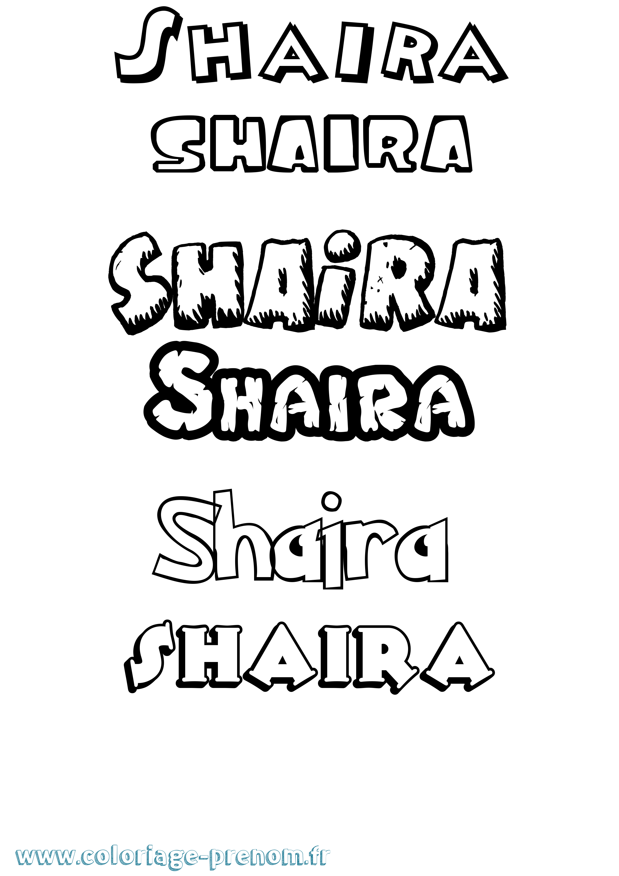 Coloriage Shaira Dessin Animé Coloriage prénom Shaira Dessin Animé