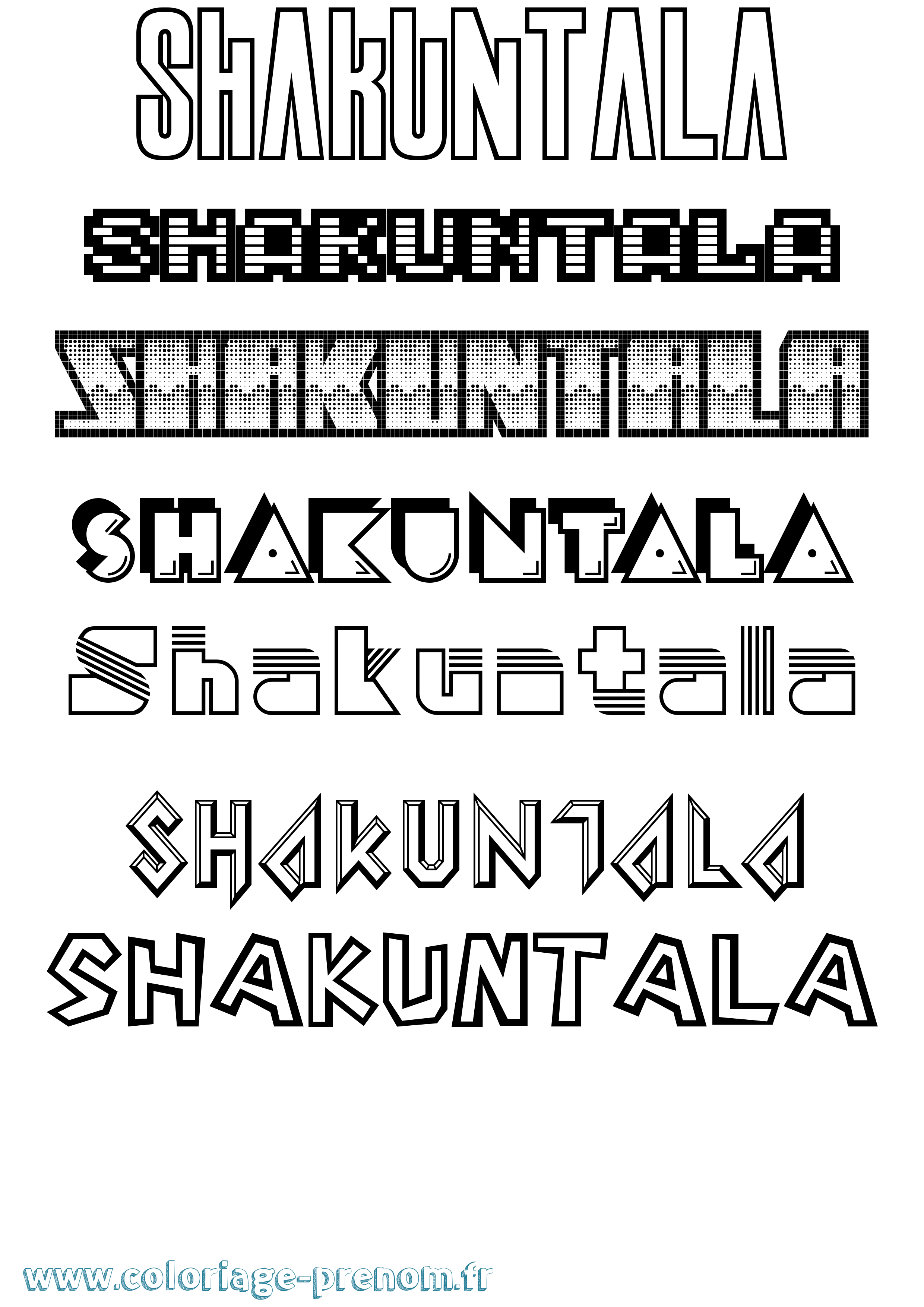 Coloriage Shakuntala Jeux Vidéos Coloriage prénom Shakuntala Jeux Vidéos