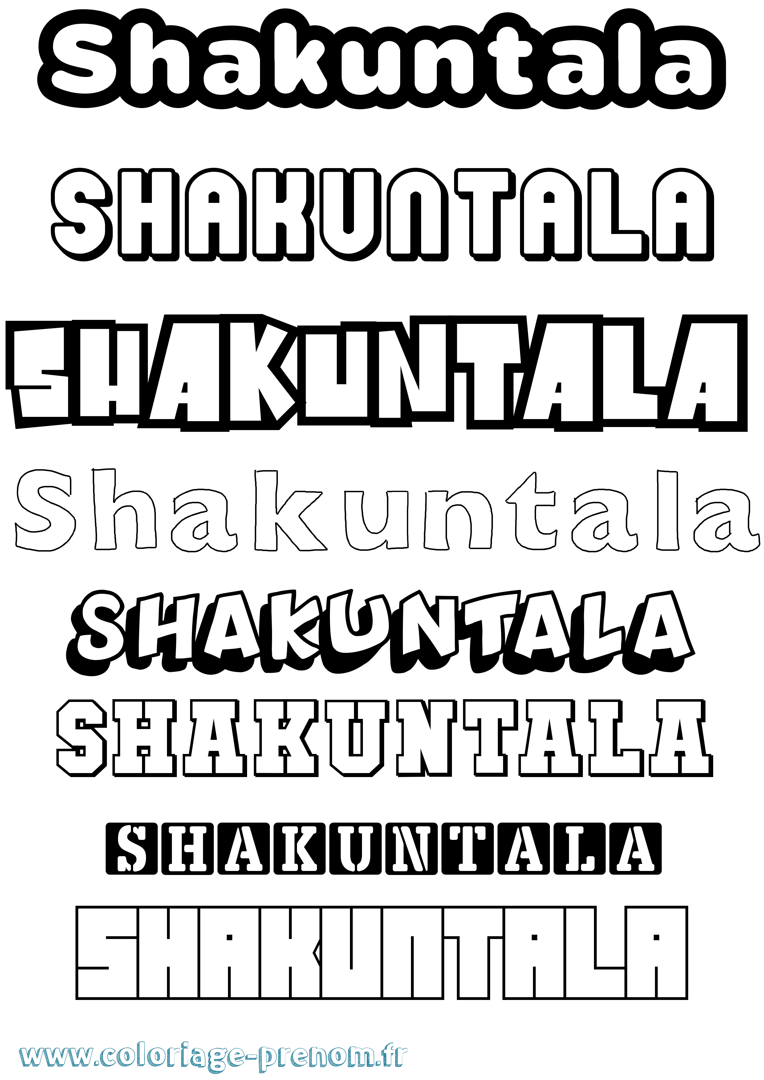 Coloriage Shakuntala Simple Coloriage prénom Shakuntala Simple