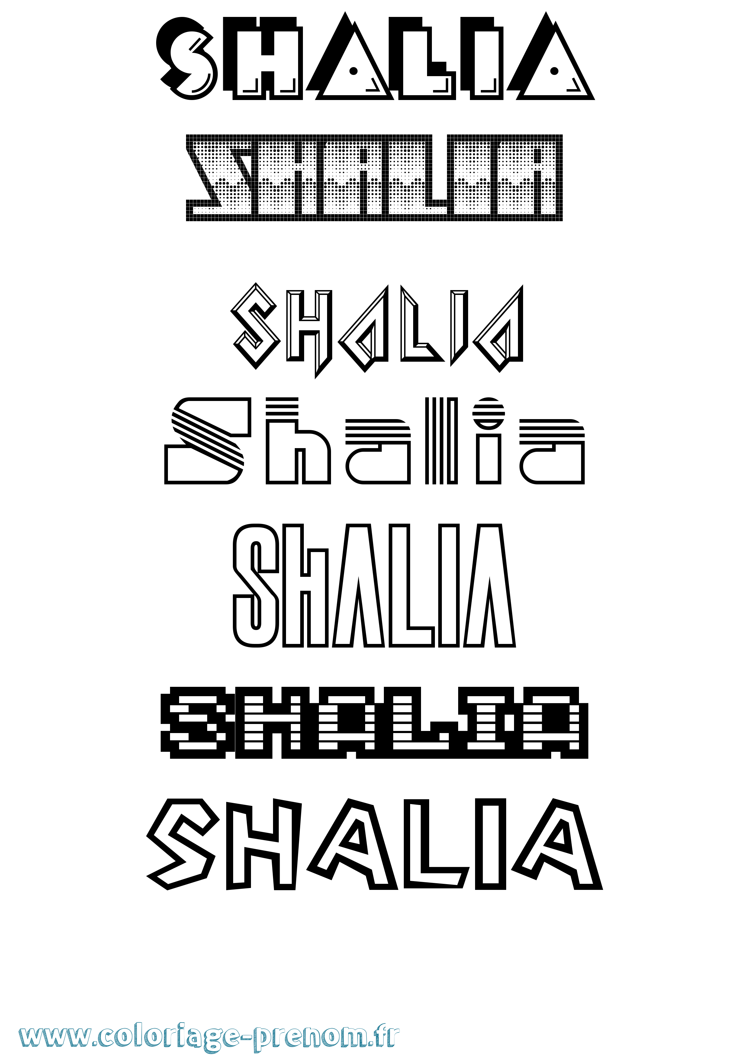 Coloriage Shalia Jeux Vidéos Coloriage prénom Shalia Jeux Vidéos