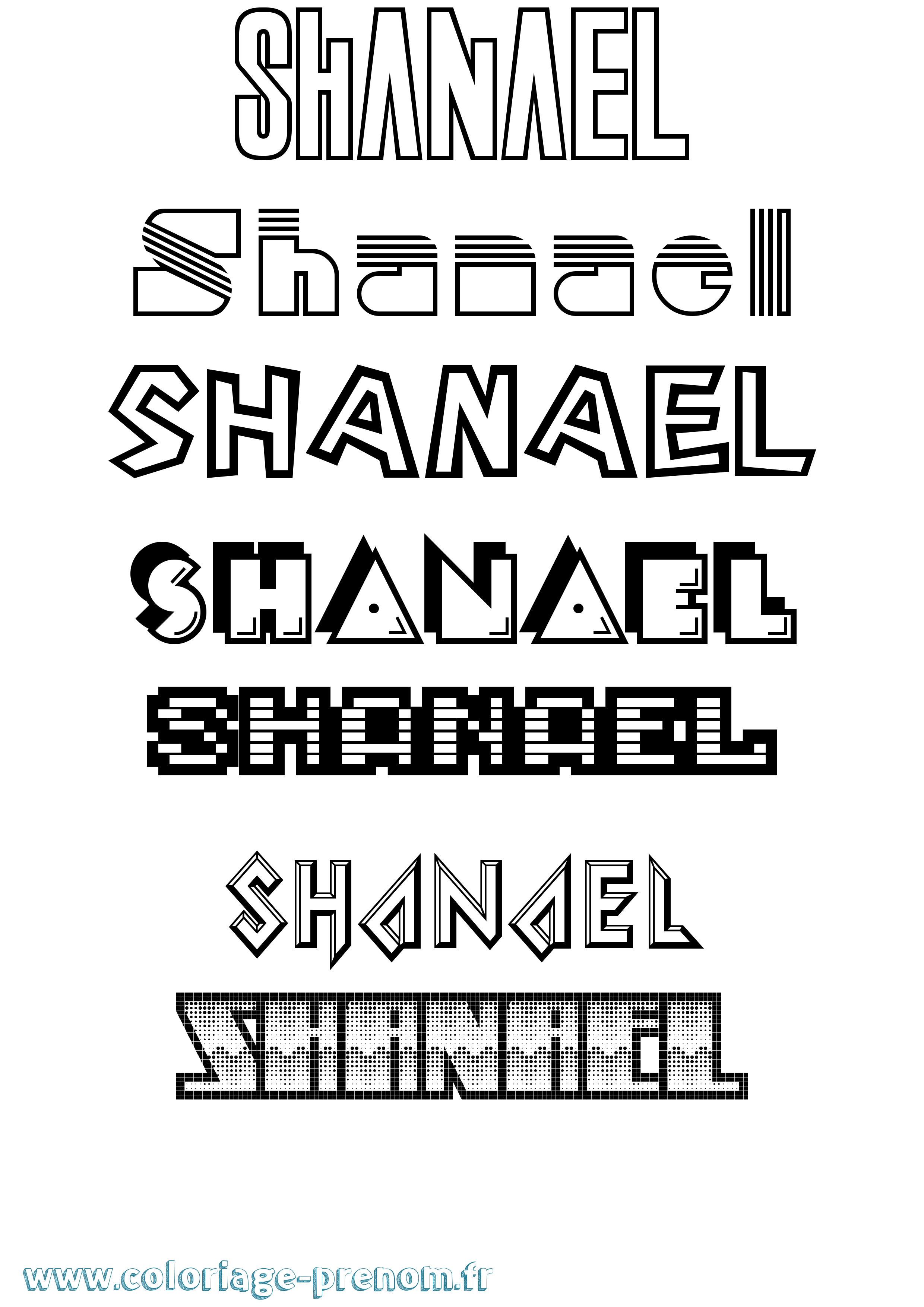 Coloriage Shanael Jeux Vidéos Coloriage prénom Shanael Jeux Vidéos
