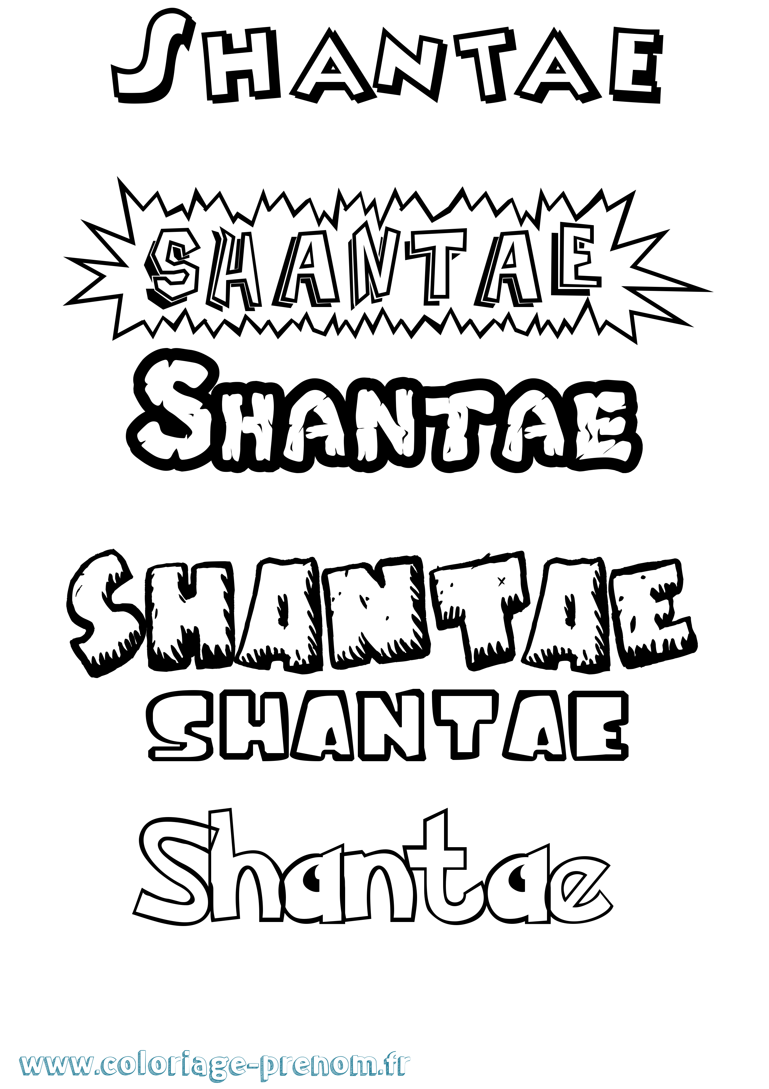 Coloriage Shantae Dessin Animé Coloriage prénom Shantae Dessin Animé