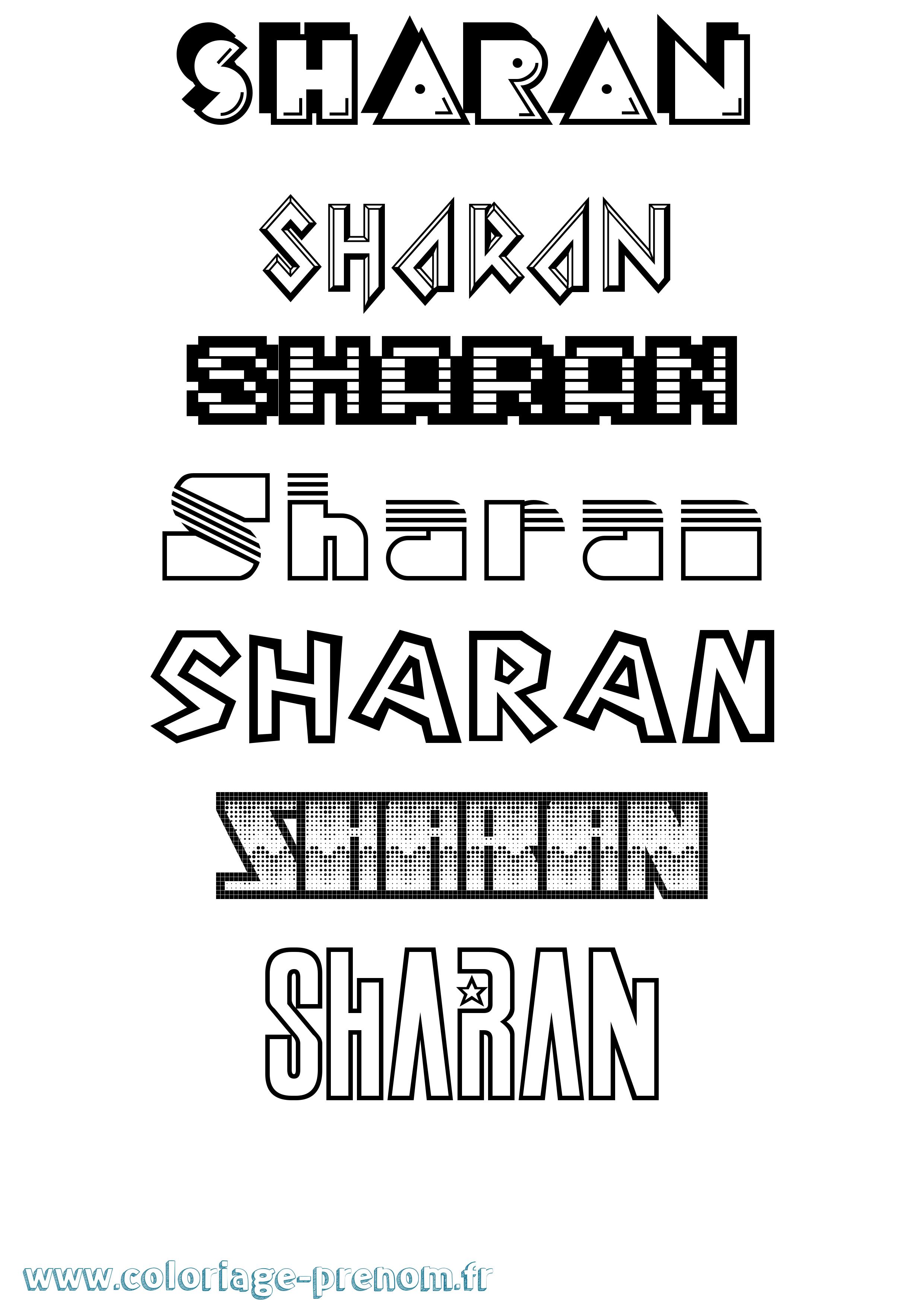 Coloriage Sharan Jeux Vidéos Coloriage prénom Sharan Jeux Vidéos