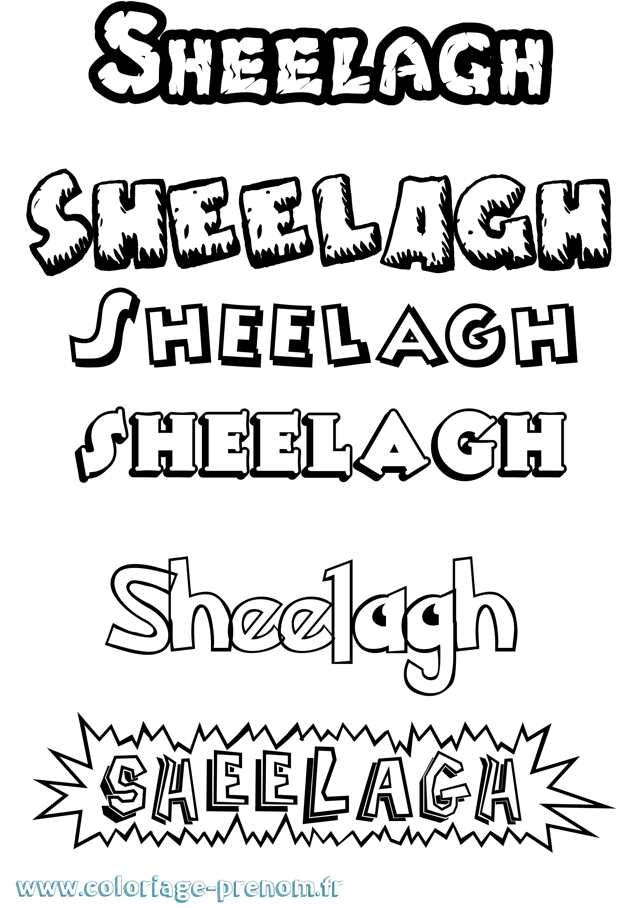 Coloriage Sheelagh Dessin Animé Coloriage prénom Sheelagh Dessin Animé