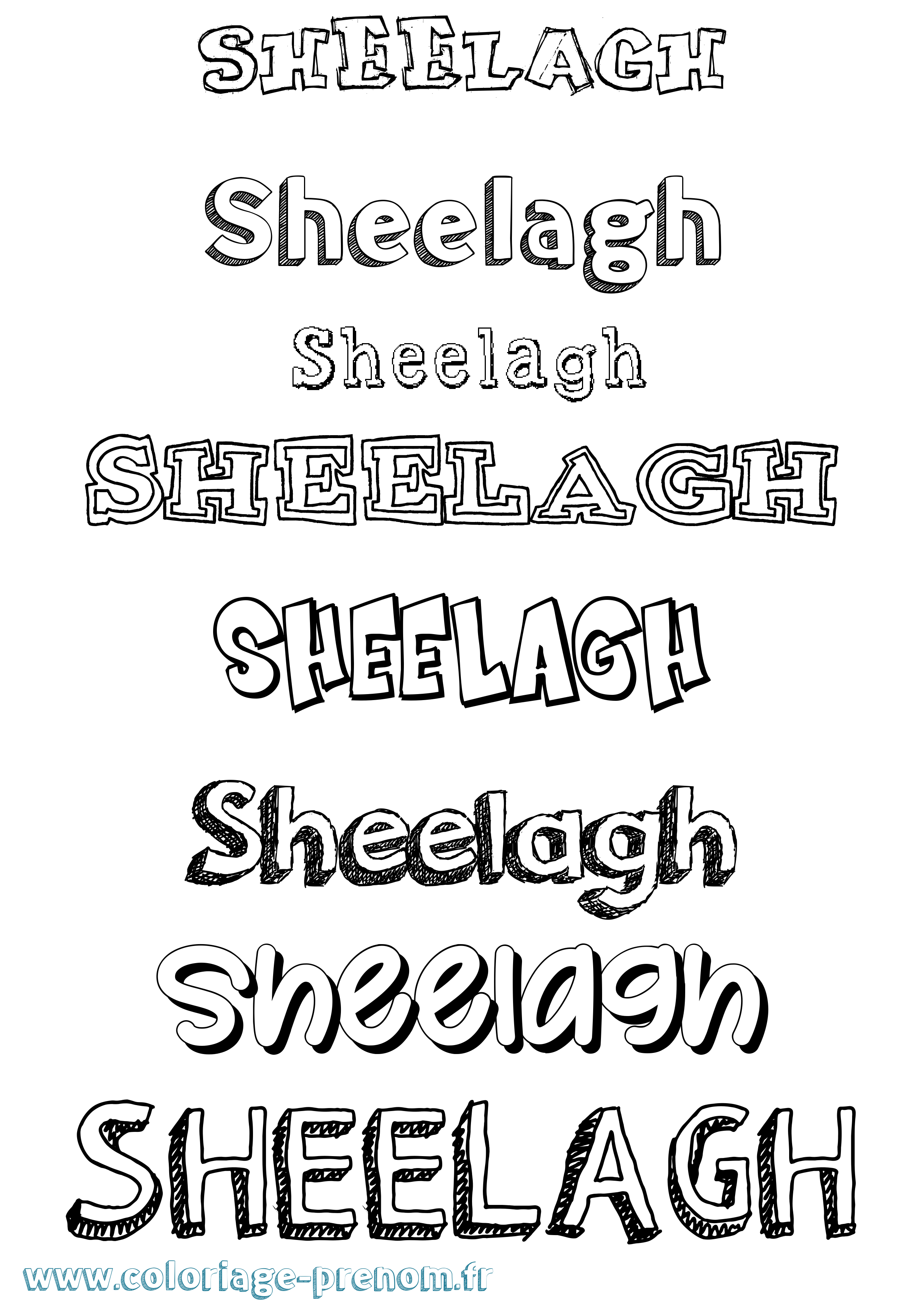 Coloriage Sheelagh Dessiné Coloriage prénom Sheelagh Dessiné