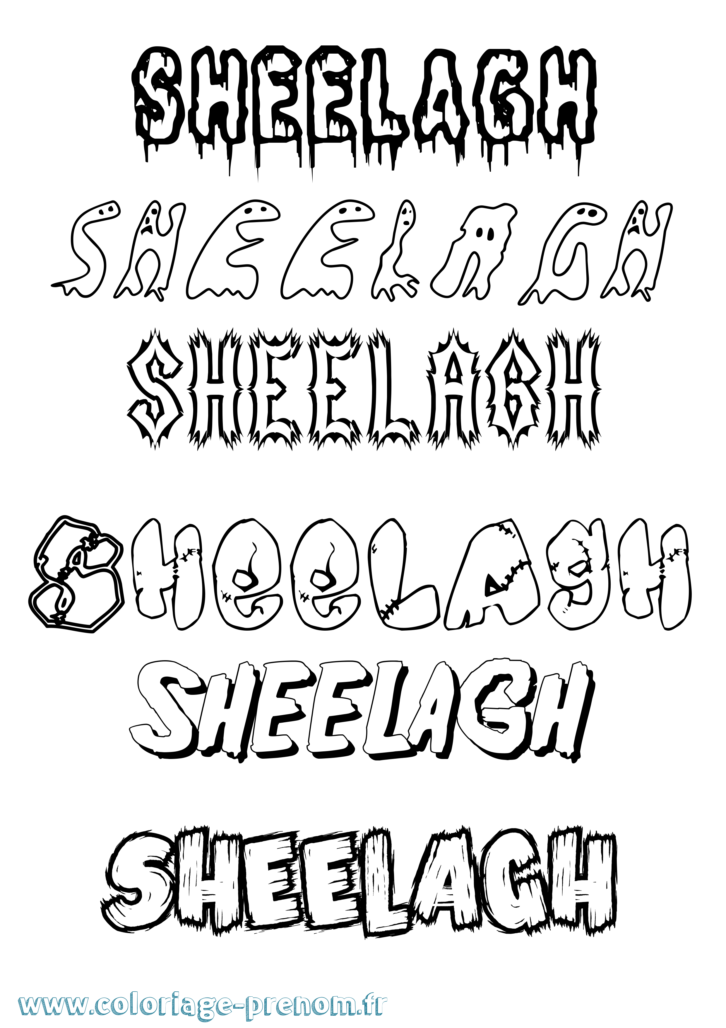 Coloriage Sheelagh Frisson Coloriage prénom Sheelagh Frisson