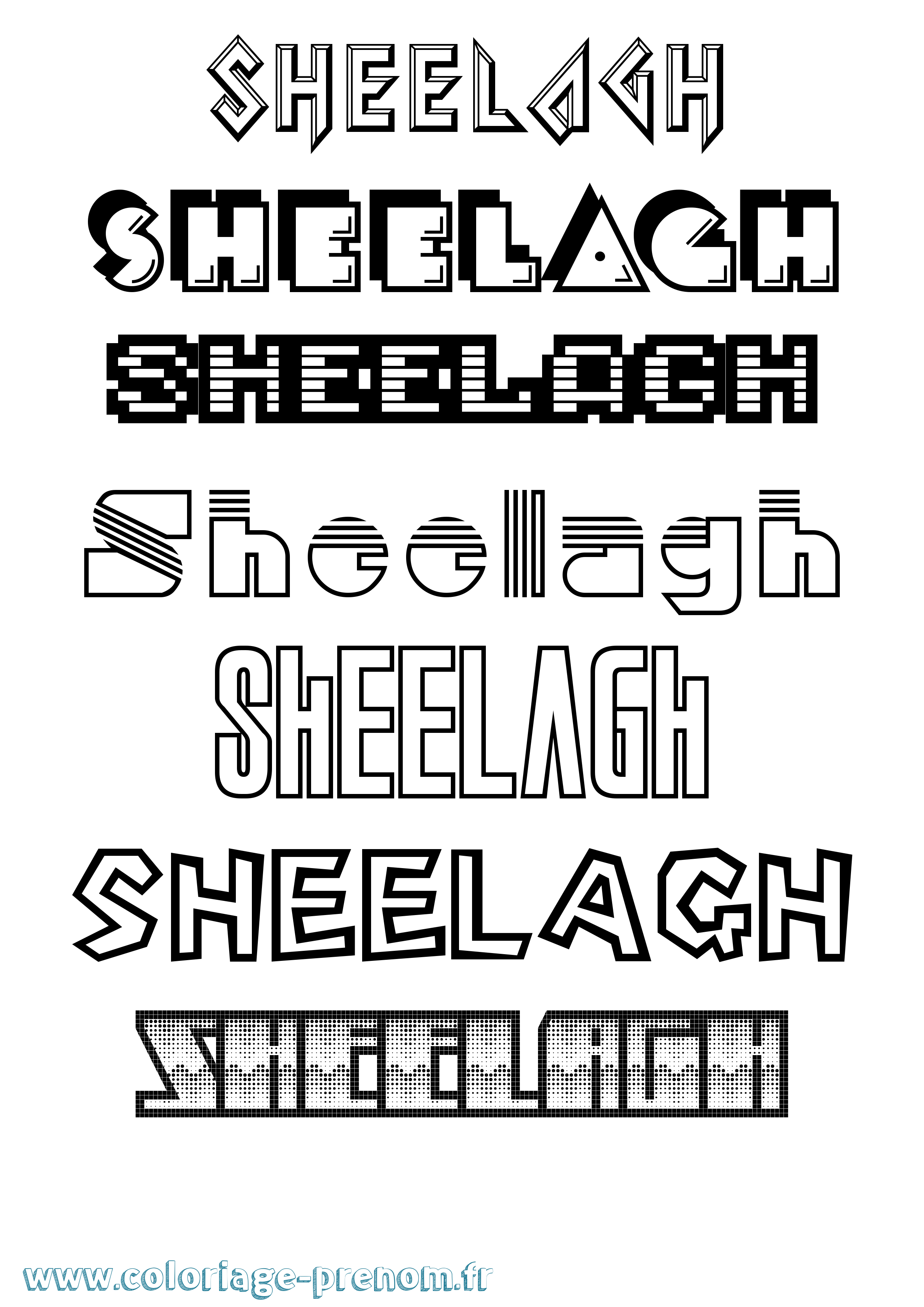 Coloriage Sheelagh Jeux Vidéos Coloriage prénom Sheelagh Jeux Vidéos
