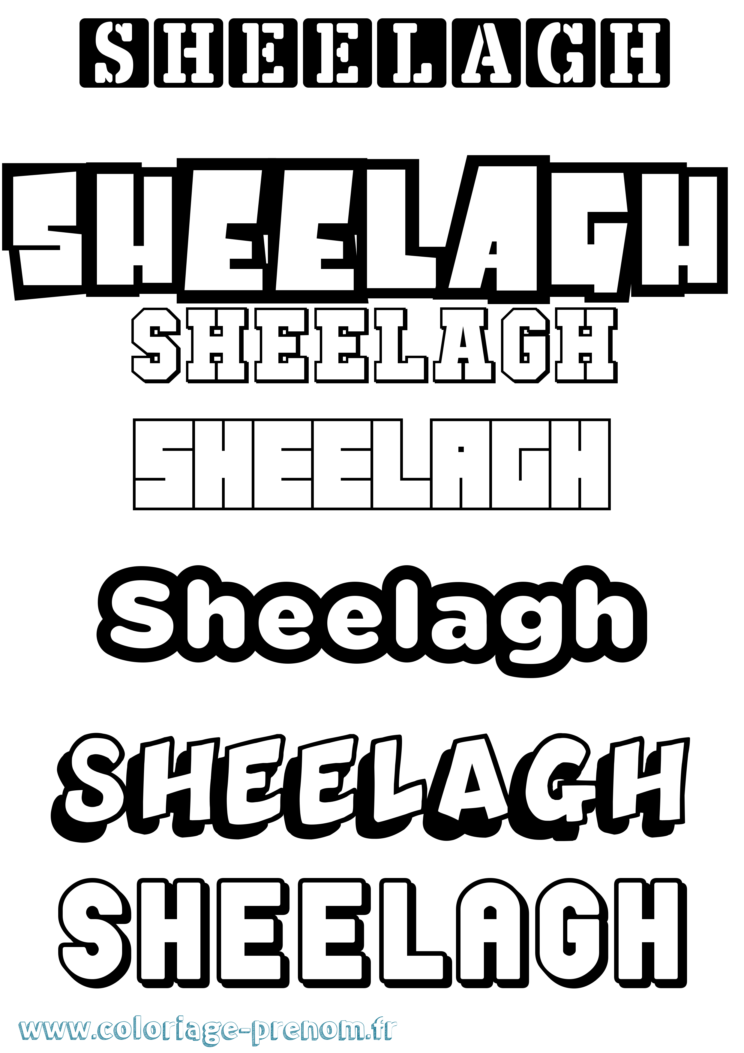 Coloriage Sheelagh Simple Coloriage prénom Sheelagh Simple
