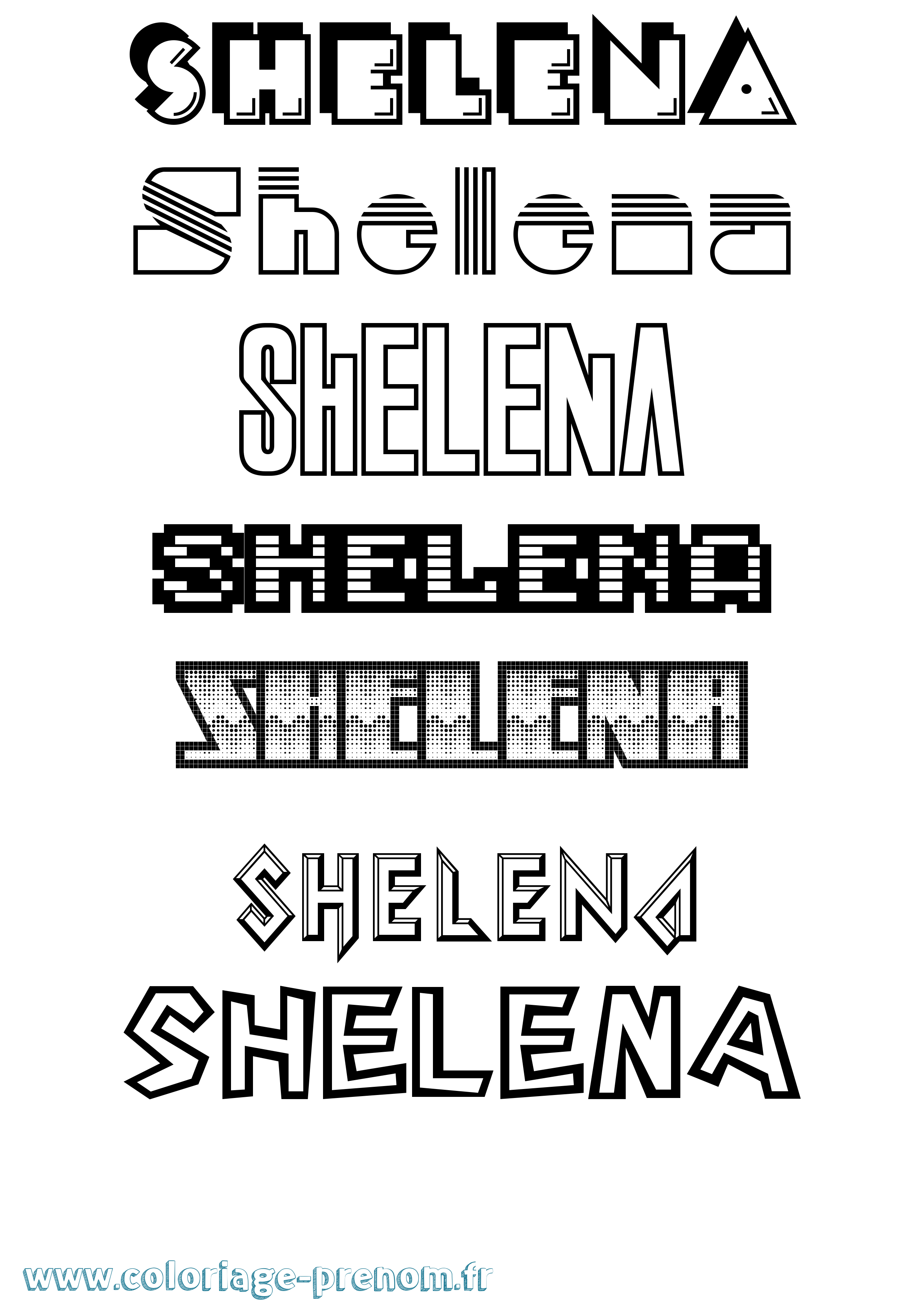 Coloriage Shelena Jeux Vidéos Coloriage prénom Shelena Jeux Vidéos