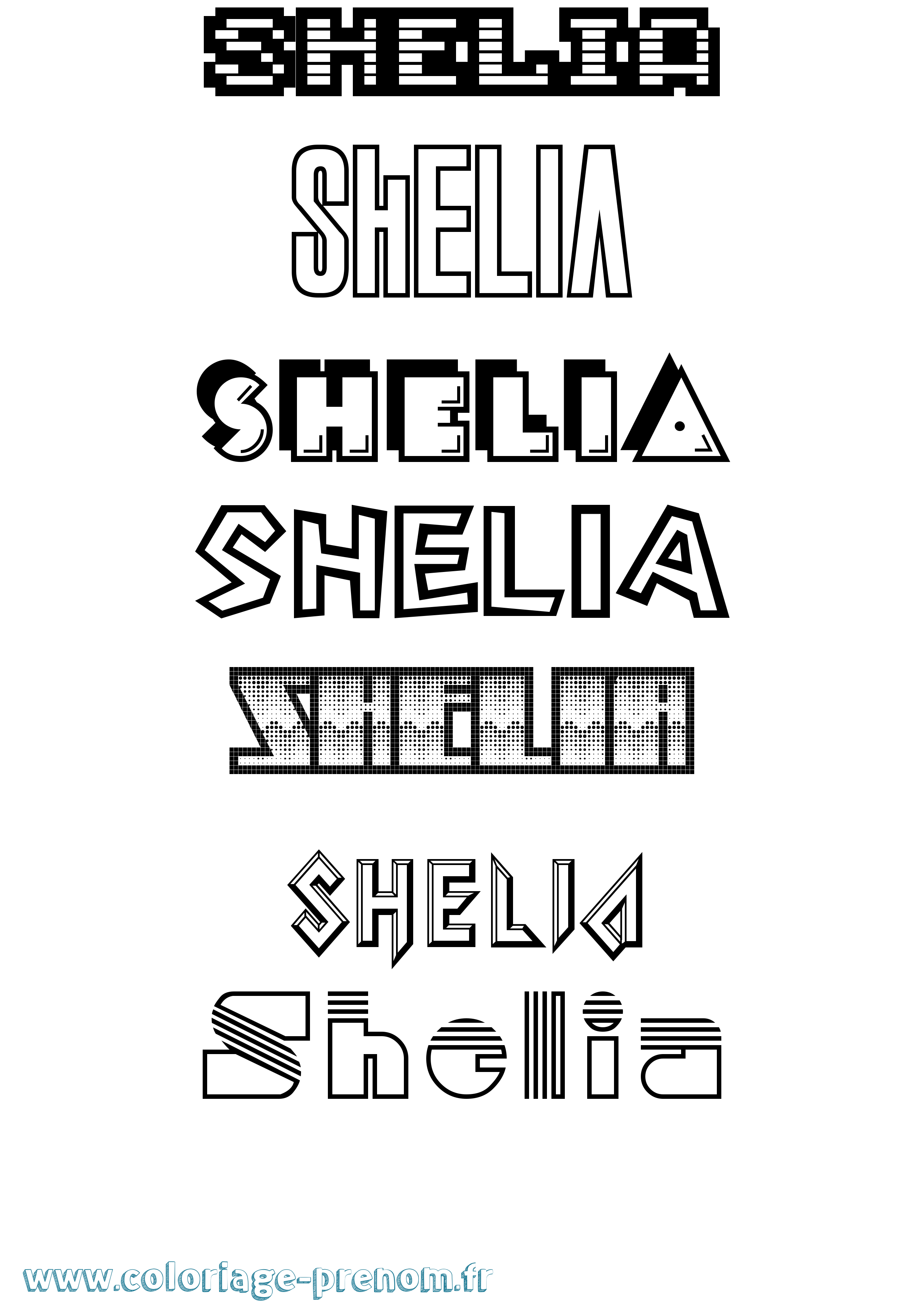 Coloriage Shelia Jeux Vidéos Coloriage prénom Shelia Jeux Vidéos