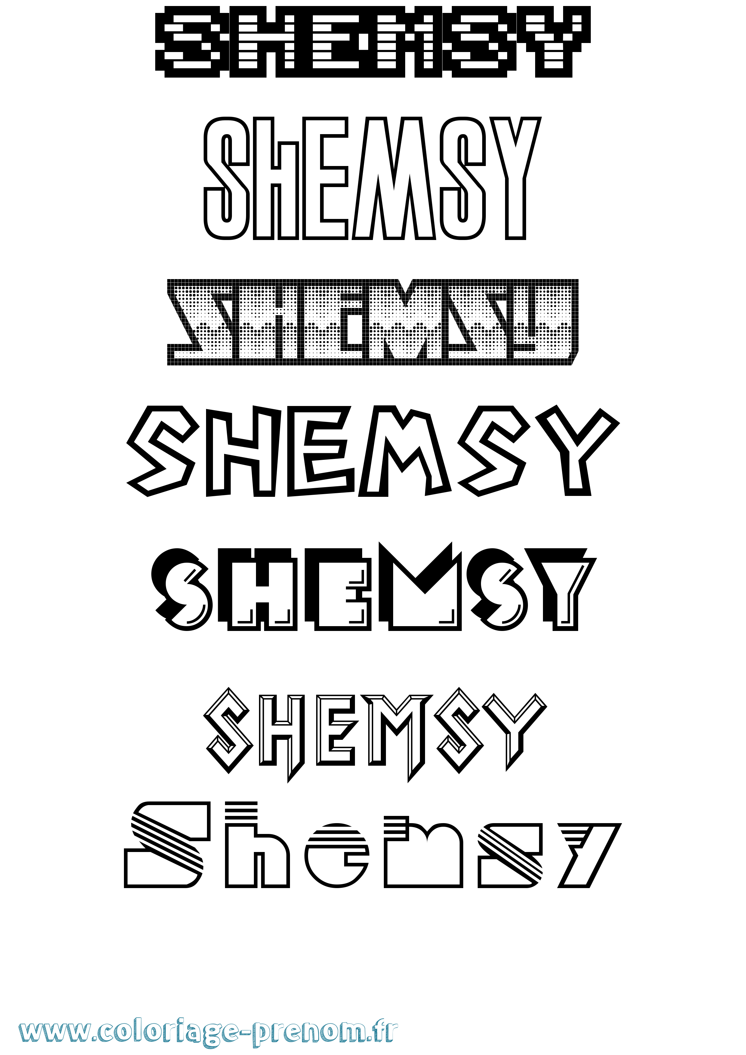 Coloriage Shemsy Jeux Vidéos Coloriage prénom Shemsy Jeux Vidéos