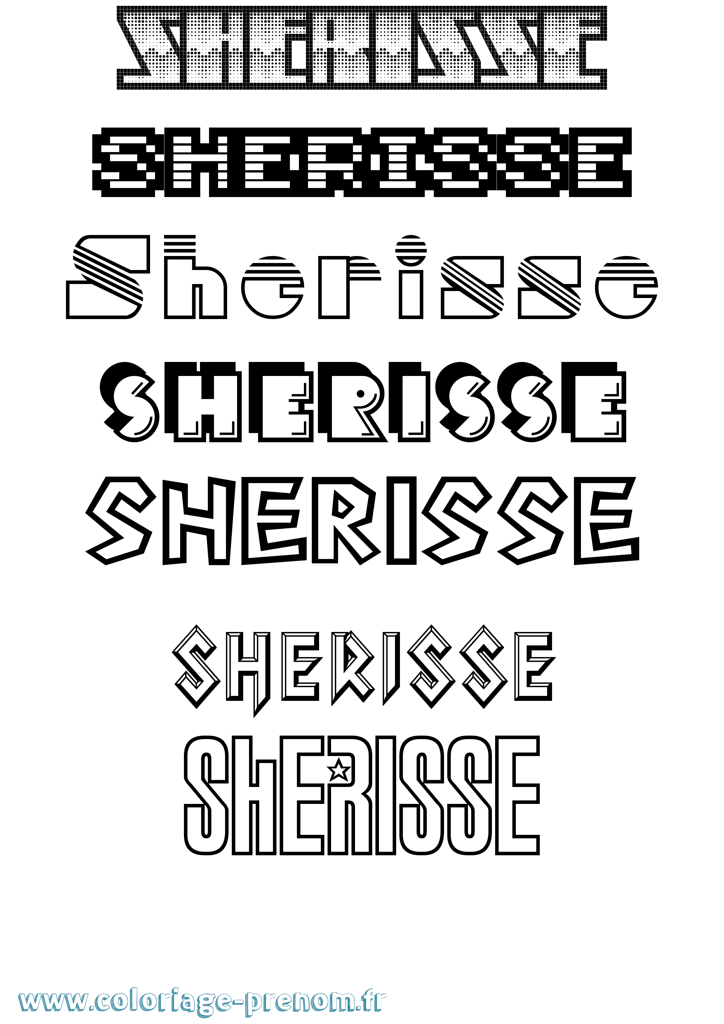 Coloriage Sherisse Jeux Vidéos Coloriage prénom Sherisse Jeux Vidéos