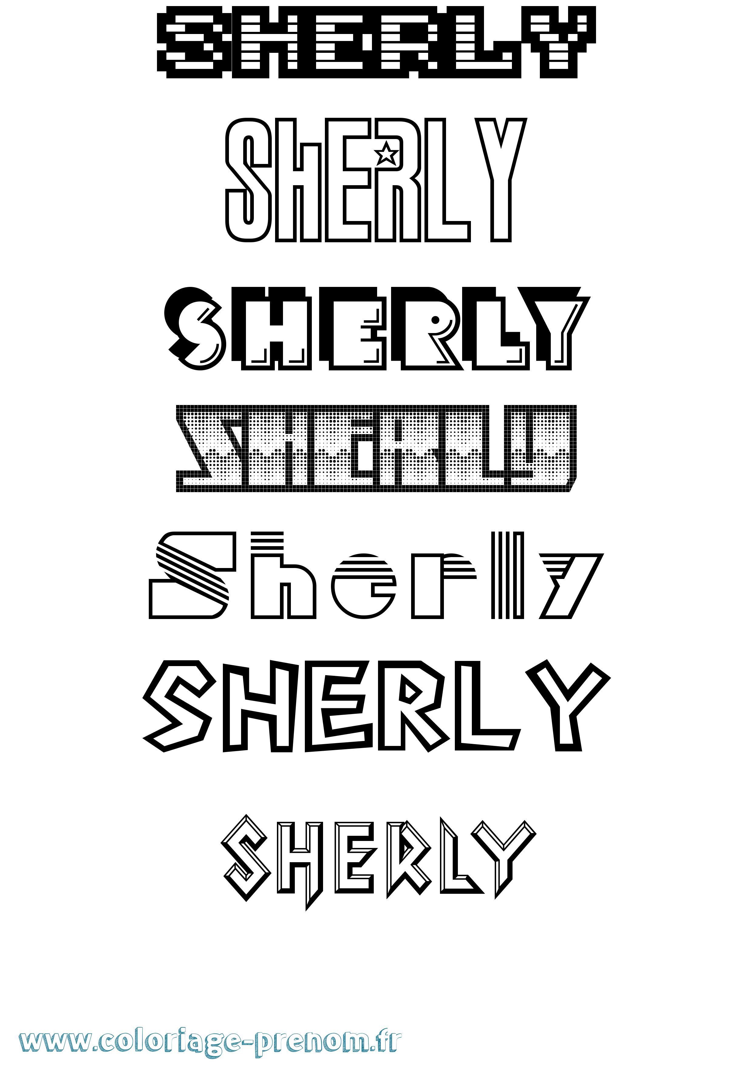 Coloriage Sherly Jeux Vidéos Coloriage prénom Sherly Jeux Vidéos