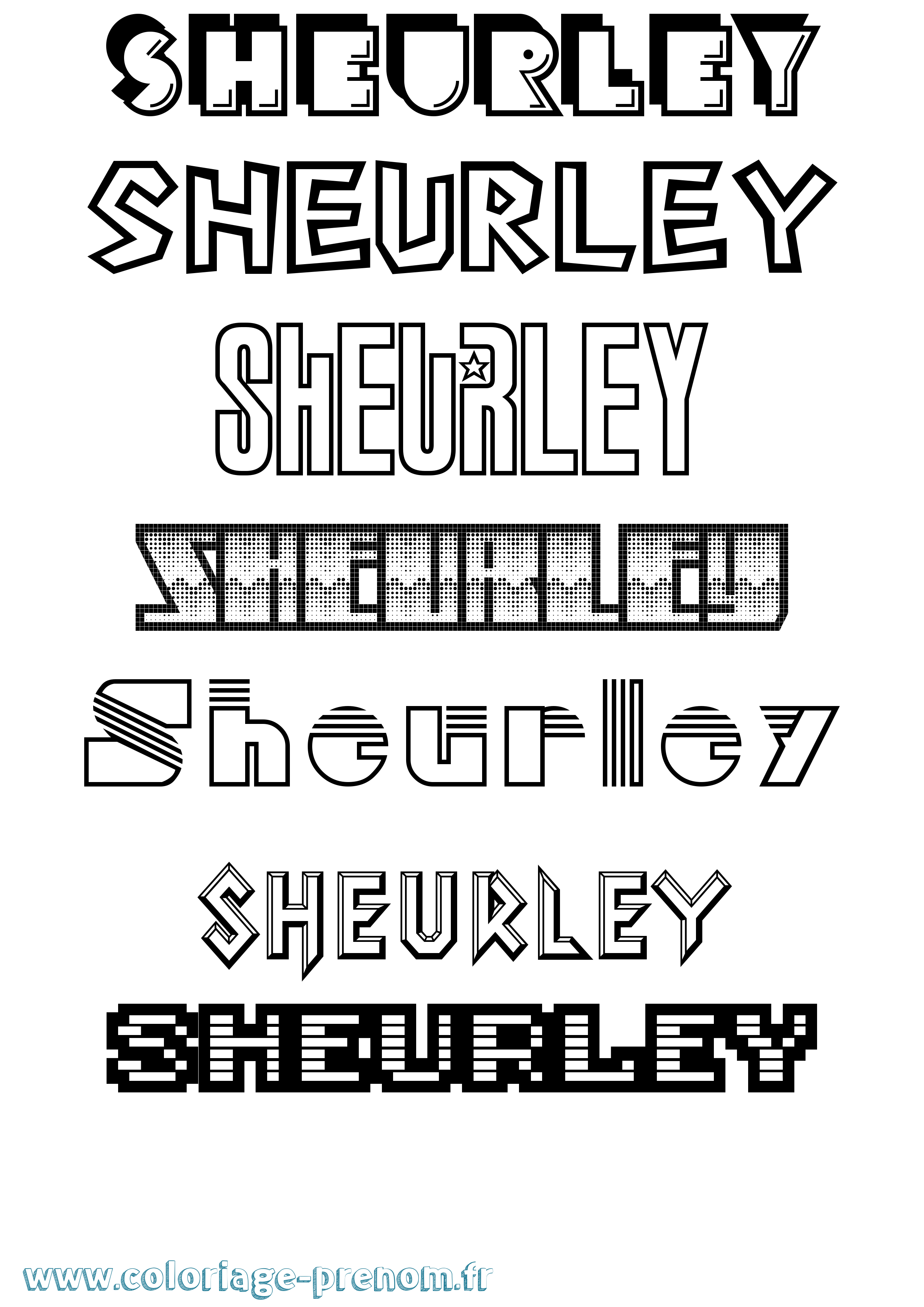 Coloriage Sheurley Jeux Vidéos Coloriage prénom Sheurley Jeux Vidéos