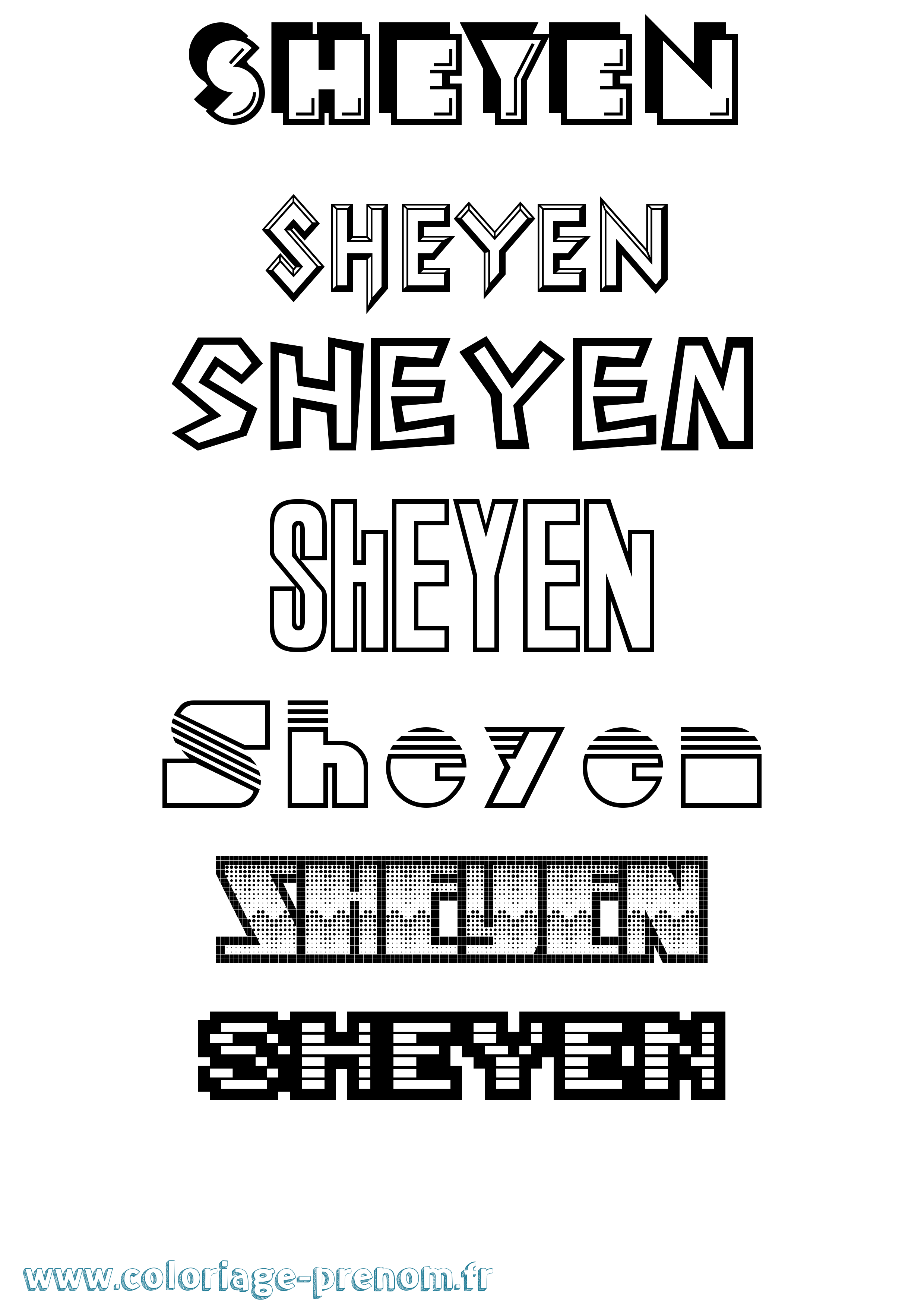 Coloriage Sheyen Jeux Vidéos Coloriage prénom Sheyen Jeux Vidéos