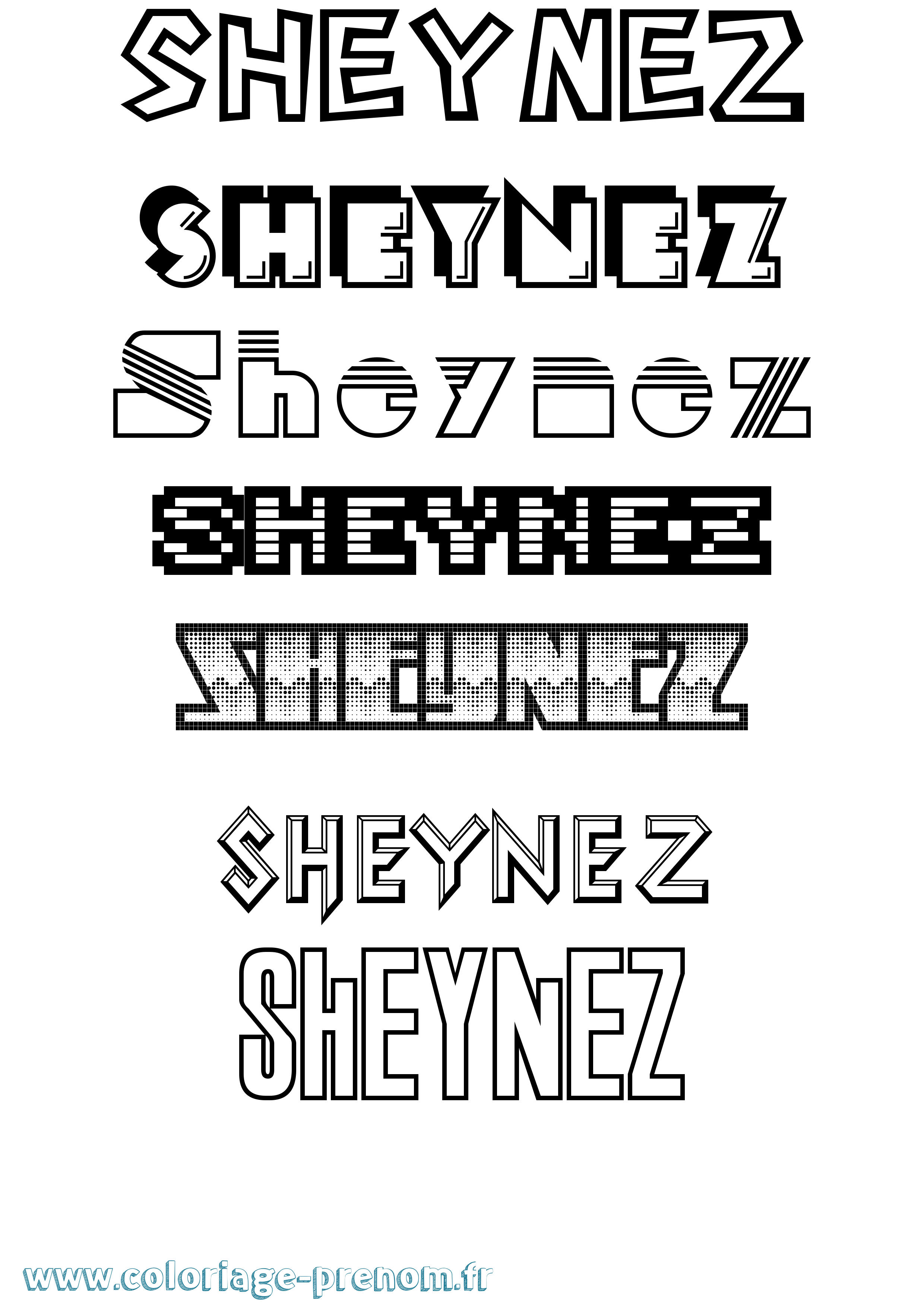 Coloriage Sheynez Jeux Vidéos Coloriage prénom Sheynez Jeux Vidéos