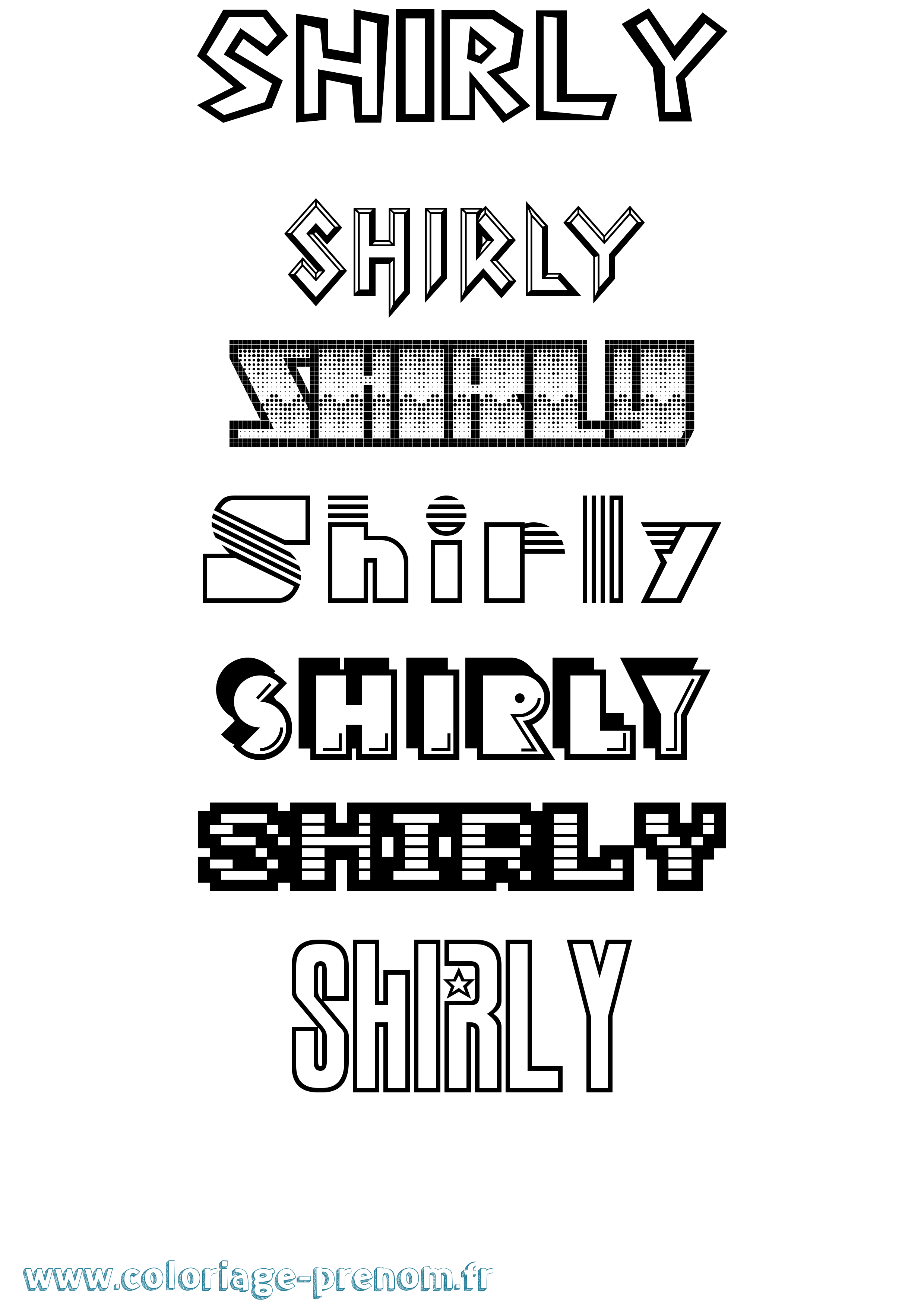 Coloriage Shirly Jeux Vidéos Coloriage prénom Shirly Jeux Vidéos