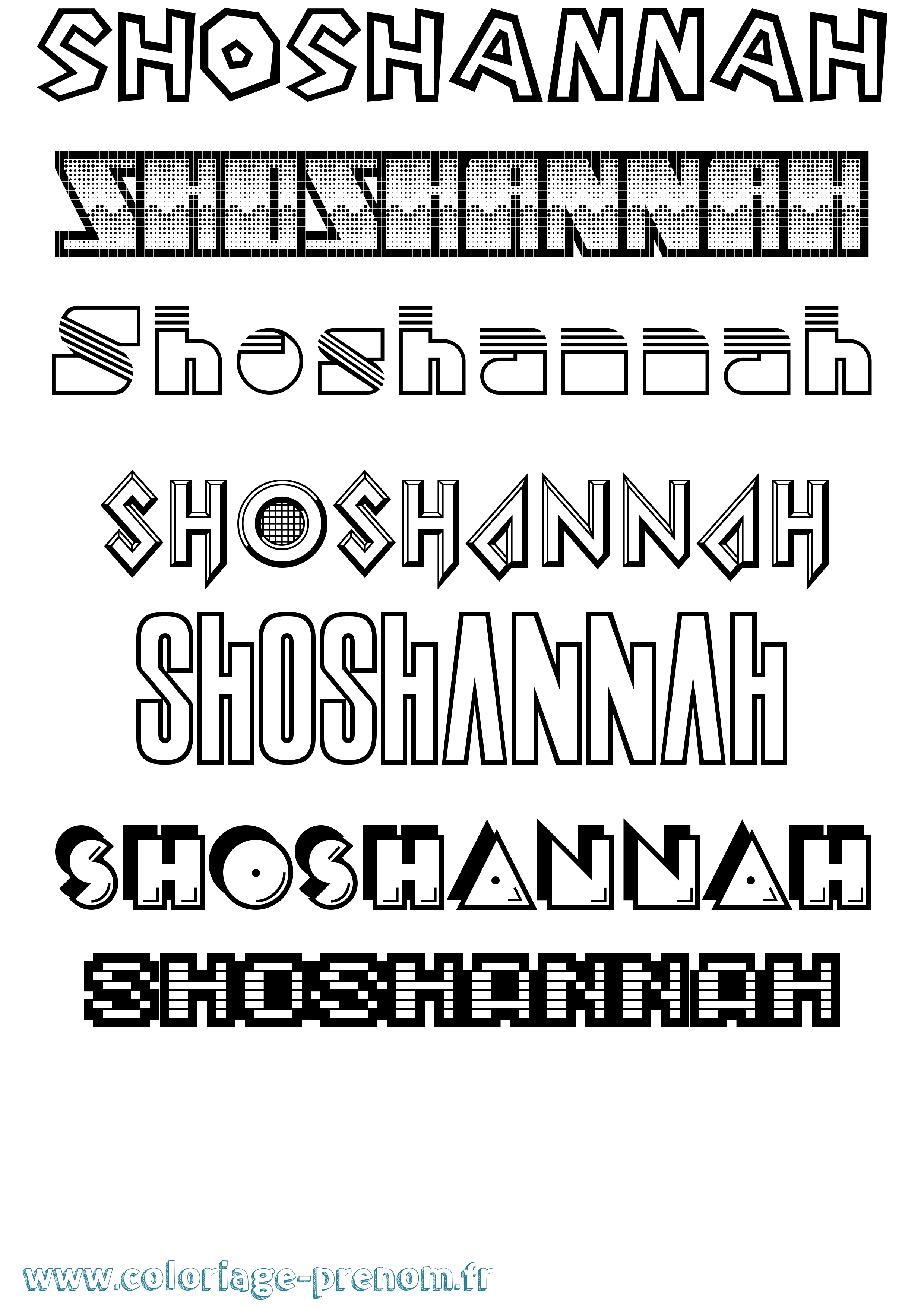 Coloriage Shoshannah Jeux Vidéos Coloriage prénom Shoshannah Jeux Vidéos