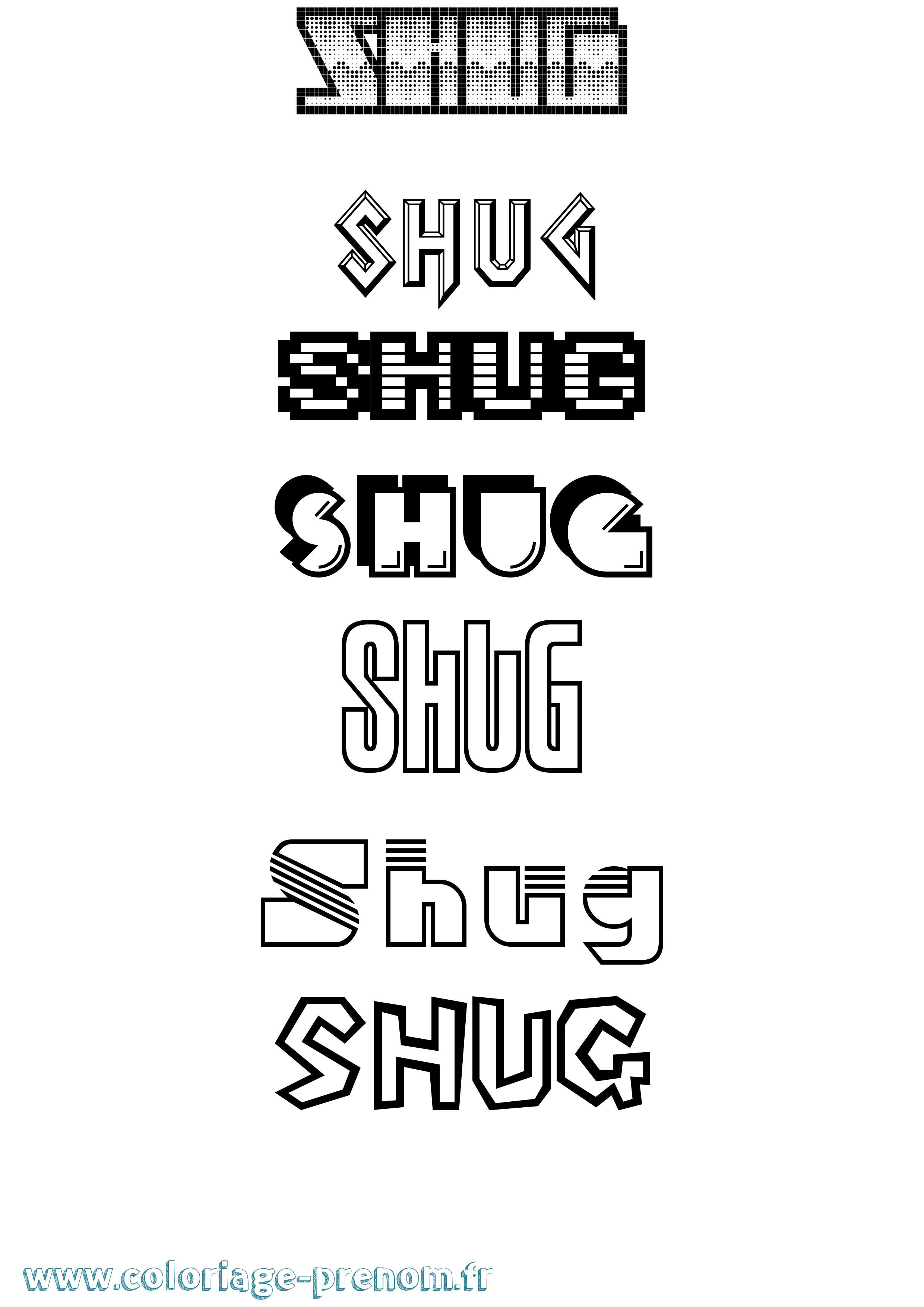 Coloriage Shug Jeux Vidéos Coloriage prénom Shug Jeux Vidéos