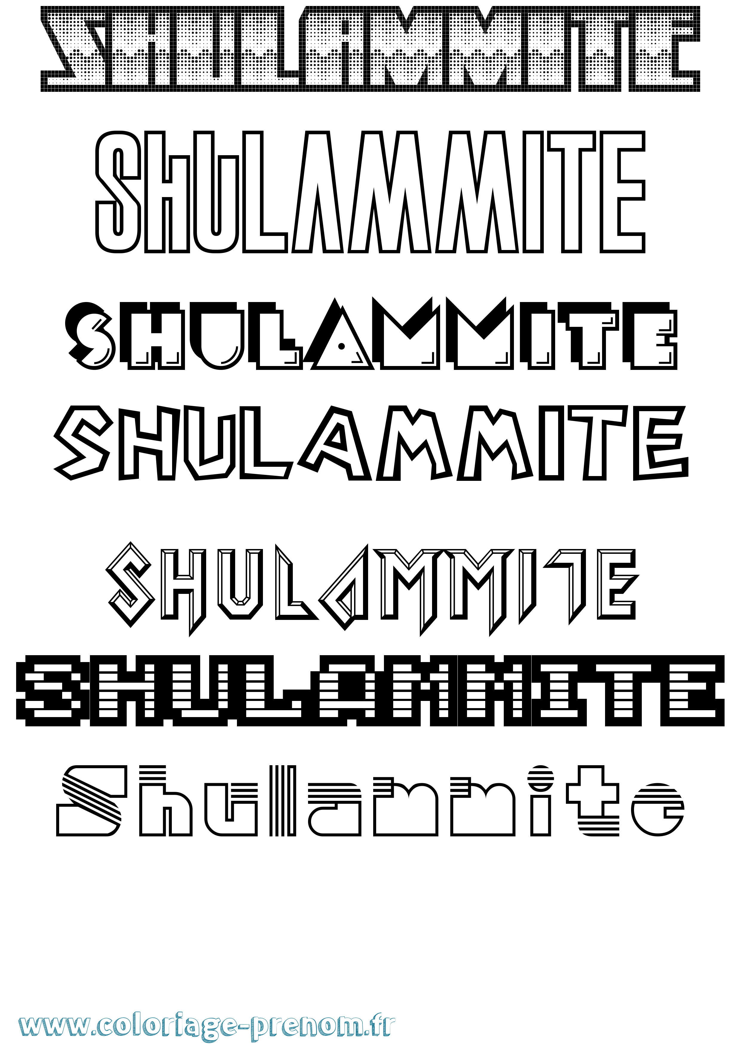 Coloriage Shulammite Jeux Vidéos Coloriage prénom Shulammite Jeux Vidéos