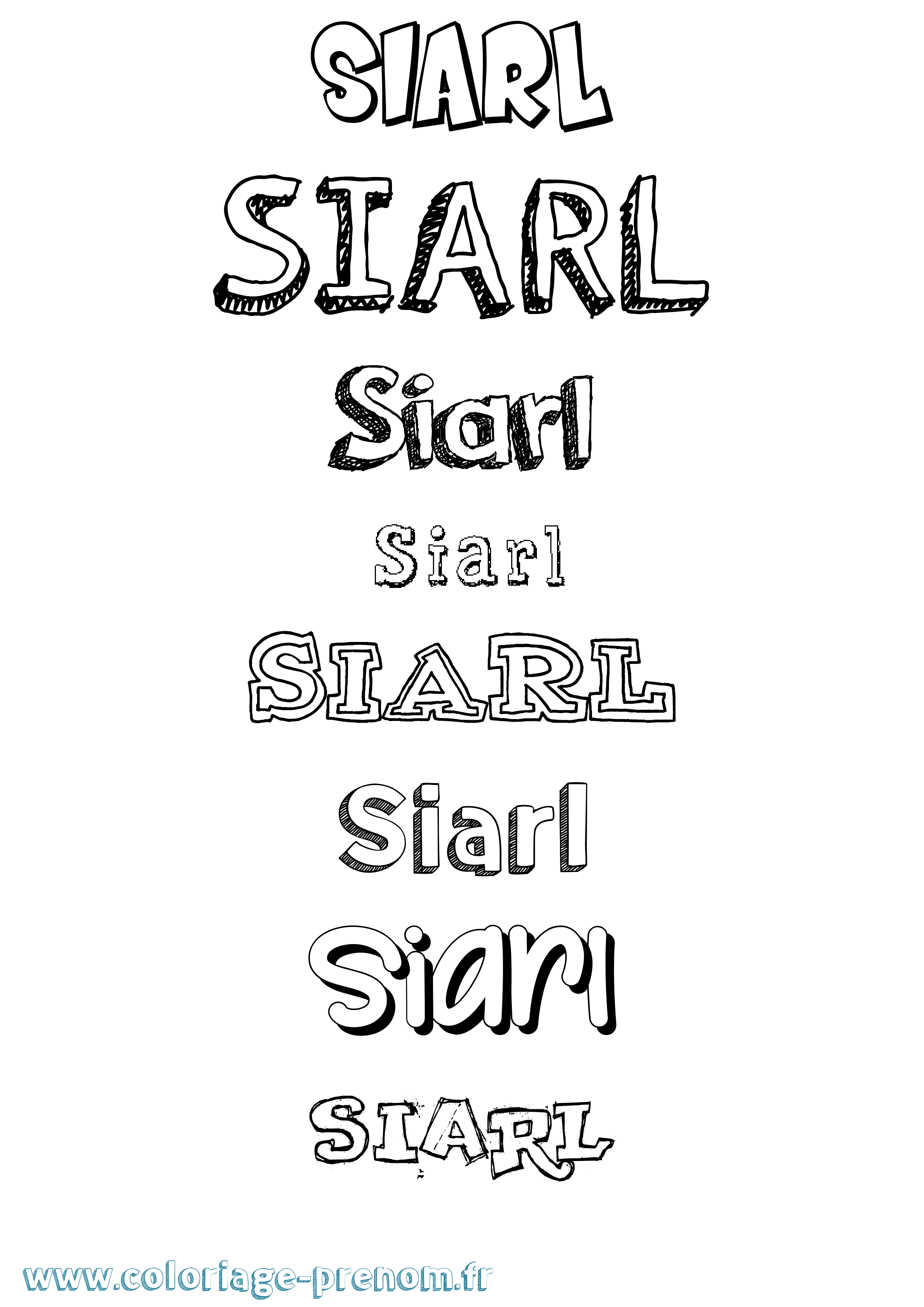 Coloriage Siarl Dessiné Coloriage prénom Siarl Dessiné