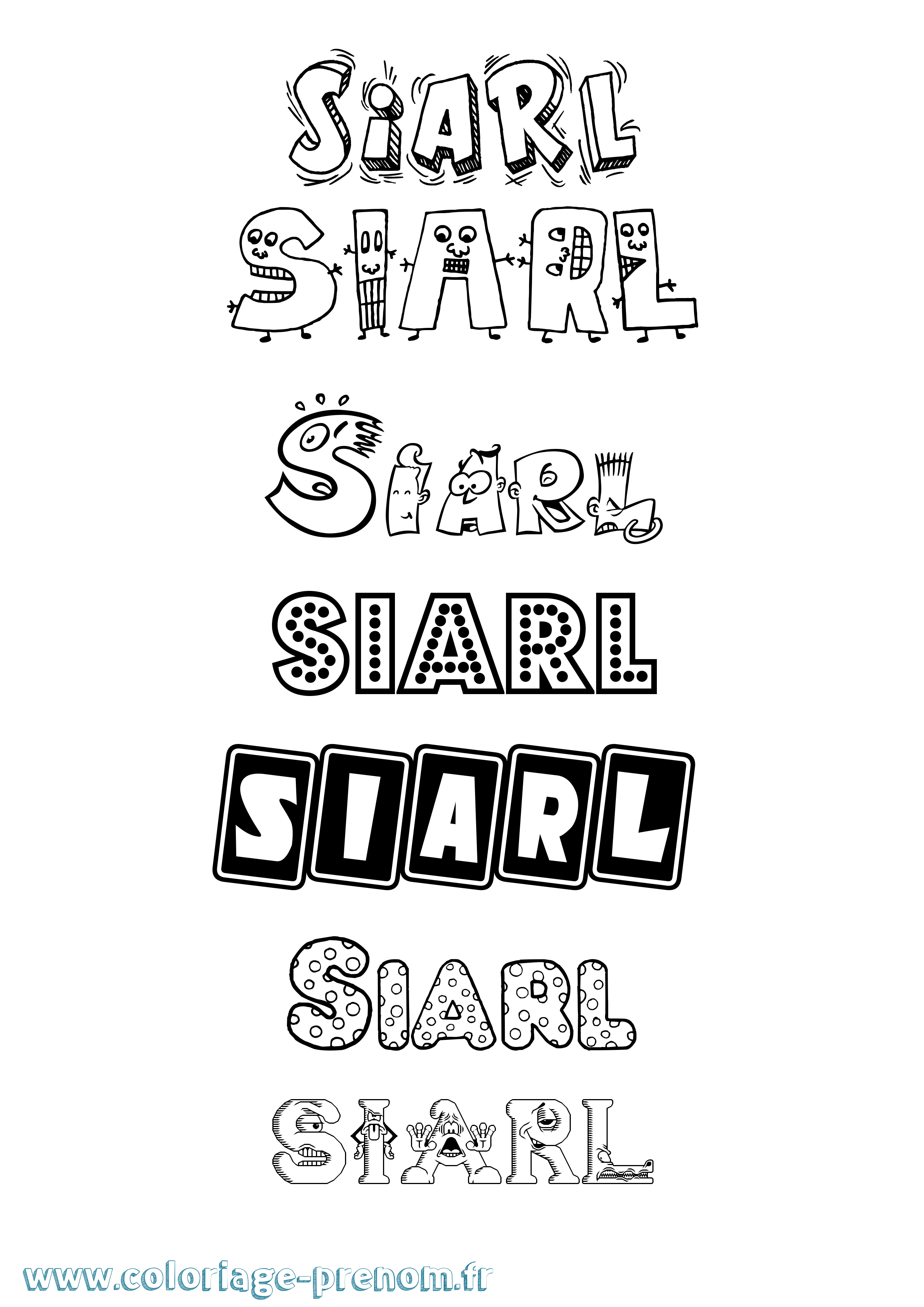 Coloriage Siarl Fun Coloriage prénom Siarl Fun