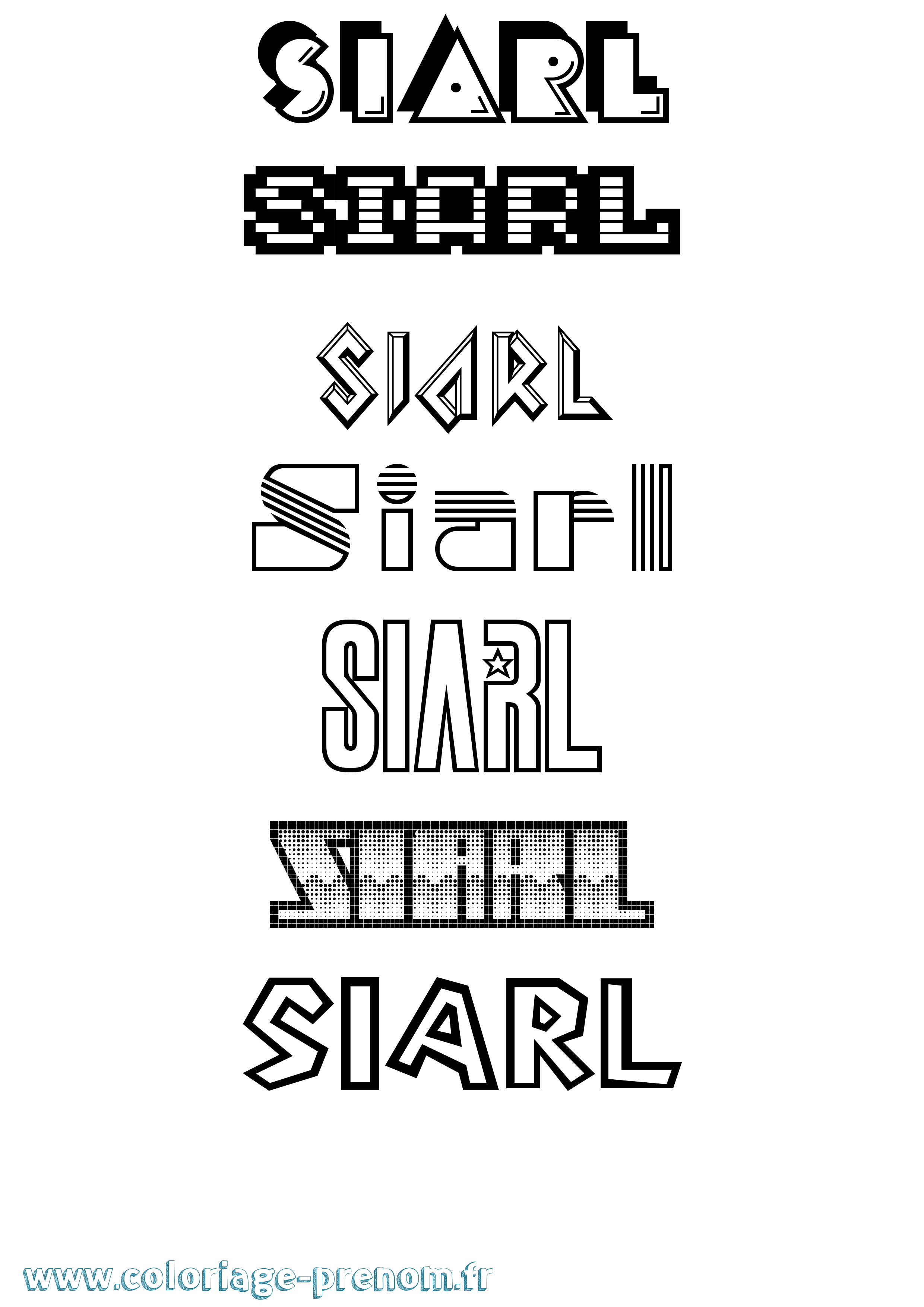 Coloriage Siarl Jeux Vidéos Coloriage prénom Siarl Jeux Vidéos