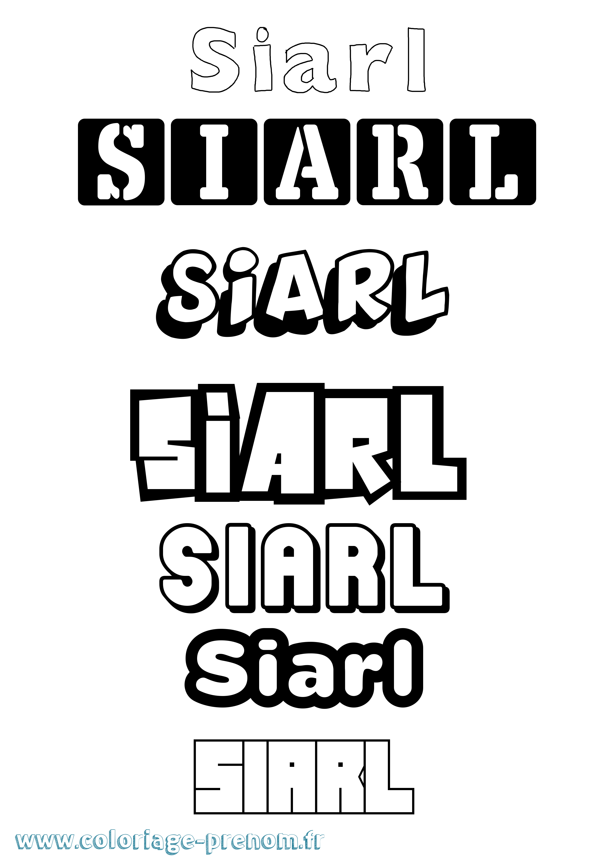 Coloriage Siarl Simple Coloriage prénom Siarl Simple