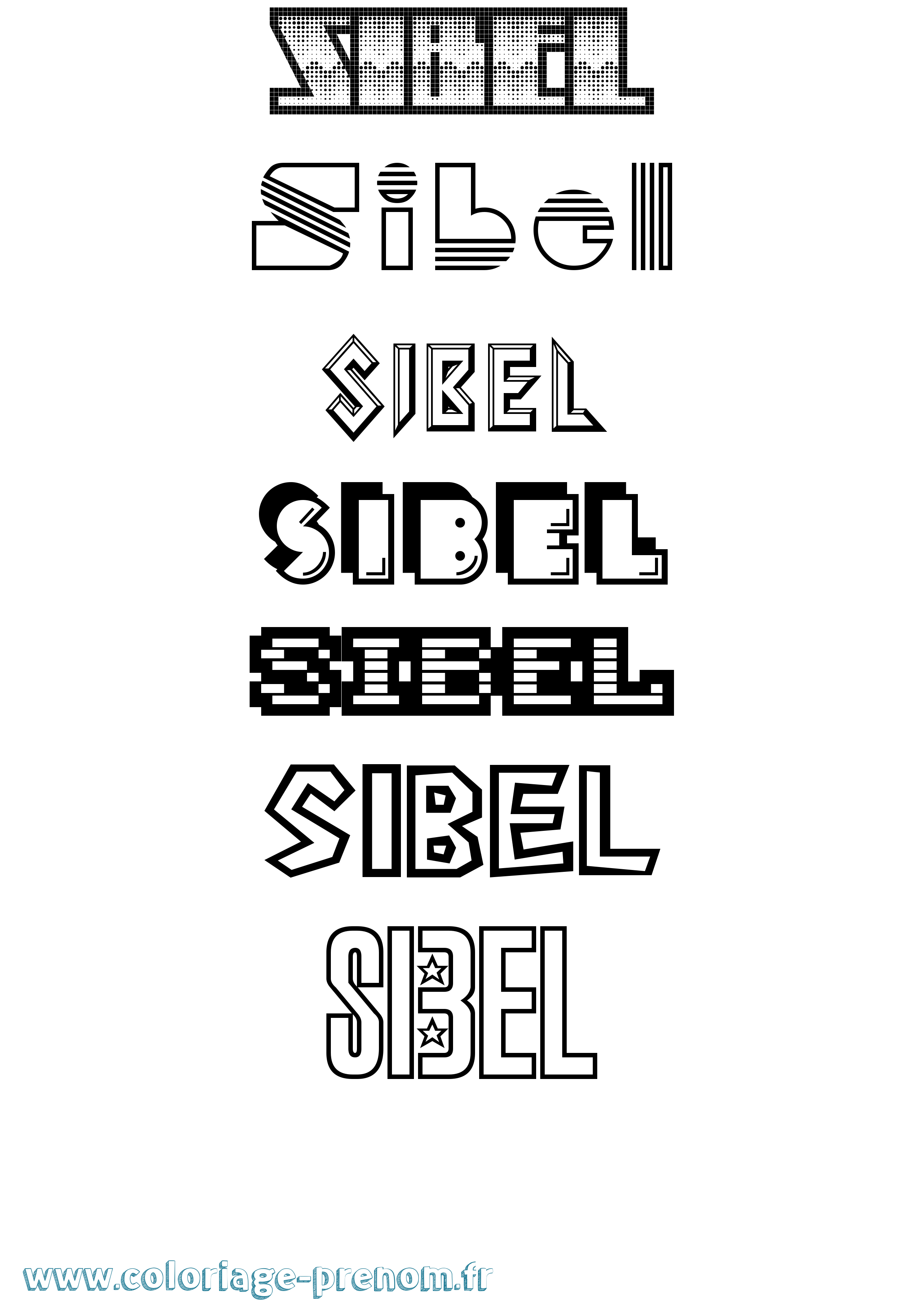Coloriage Sibel Jeux Vidéos Coloriage prénom Sibel Jeux Vidéos