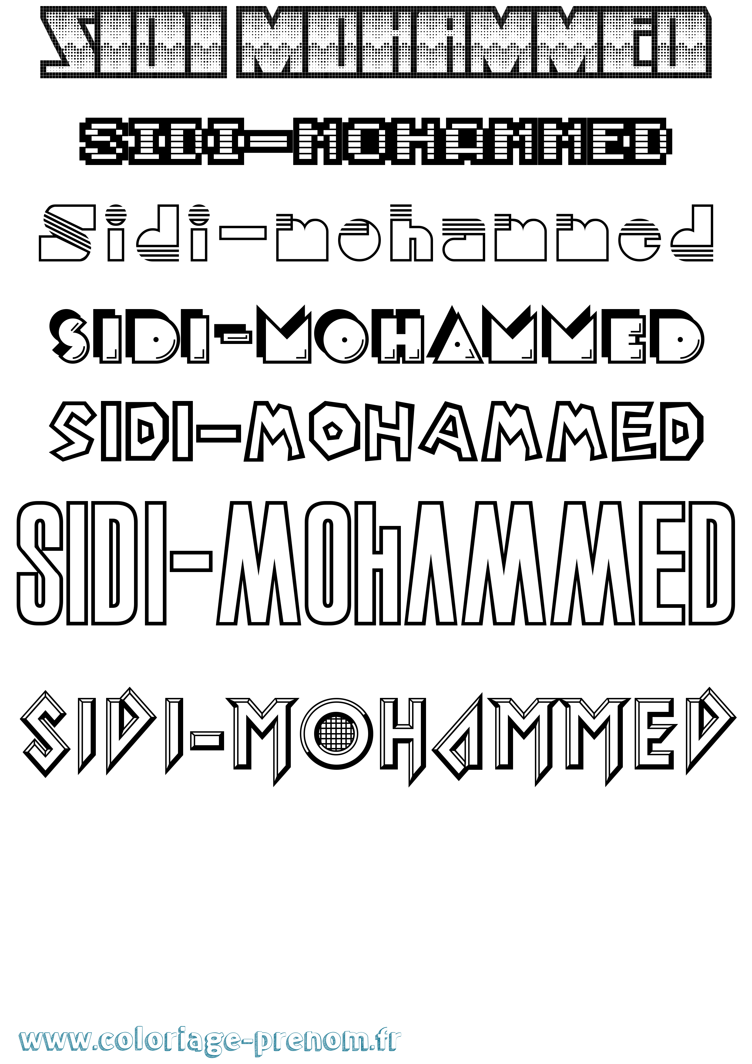 Coloriage Sidi-Mohammed Jeux Vidéos Coloriage prénom Sidi-Mohammed Jeux Vidéos