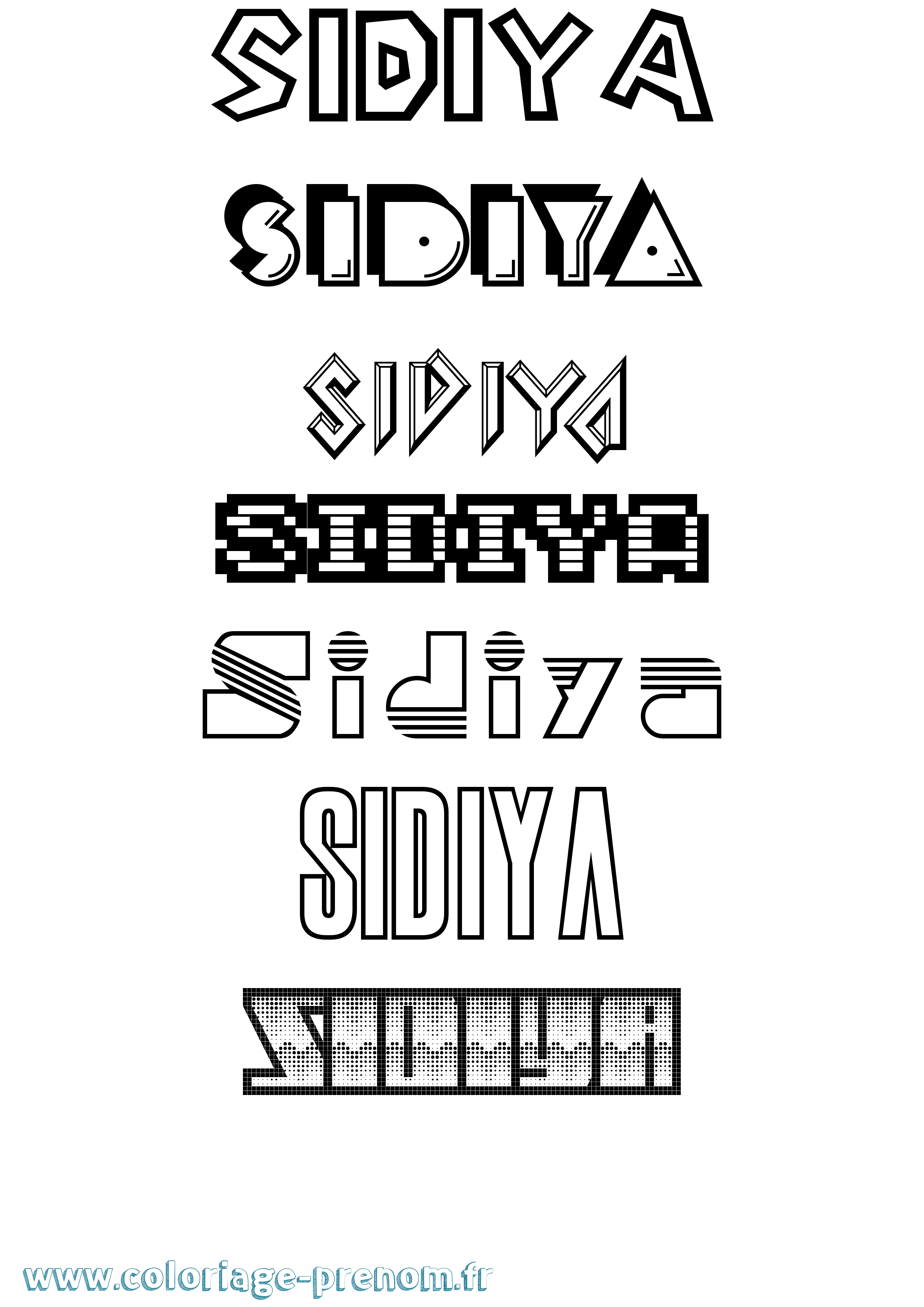 Coloriage Sidiya Jeux Vidéos Coloriage prénom Sidiya Jeux Vidéos