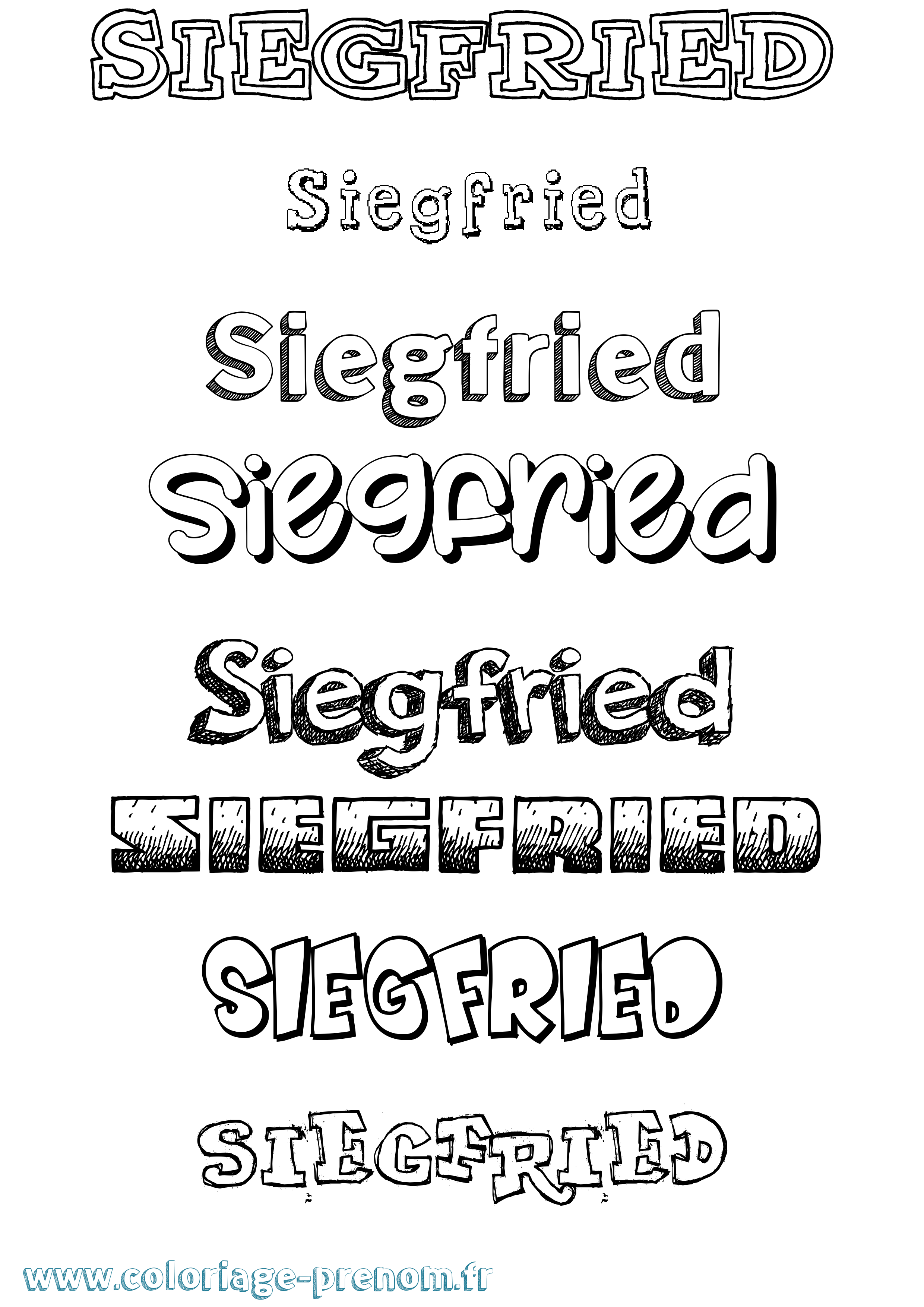 Coloriage Siegfried Dessiné Coloriage prénom Siegfried Dessiné