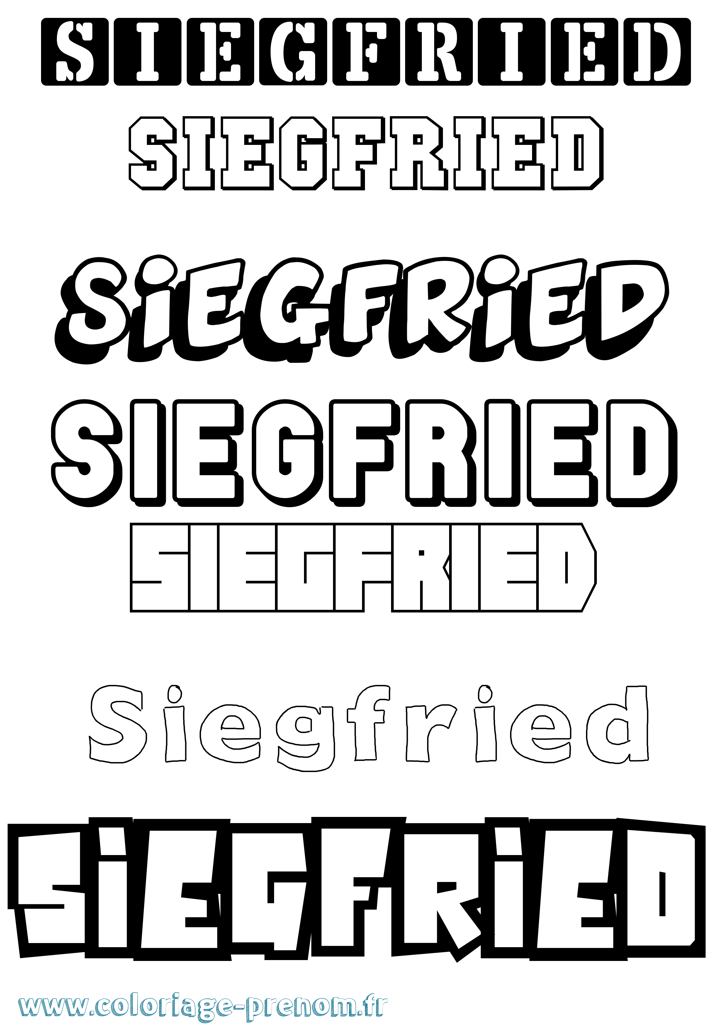 Coloriage Siegfried Simple Coloriage prénom Siegfried Simple