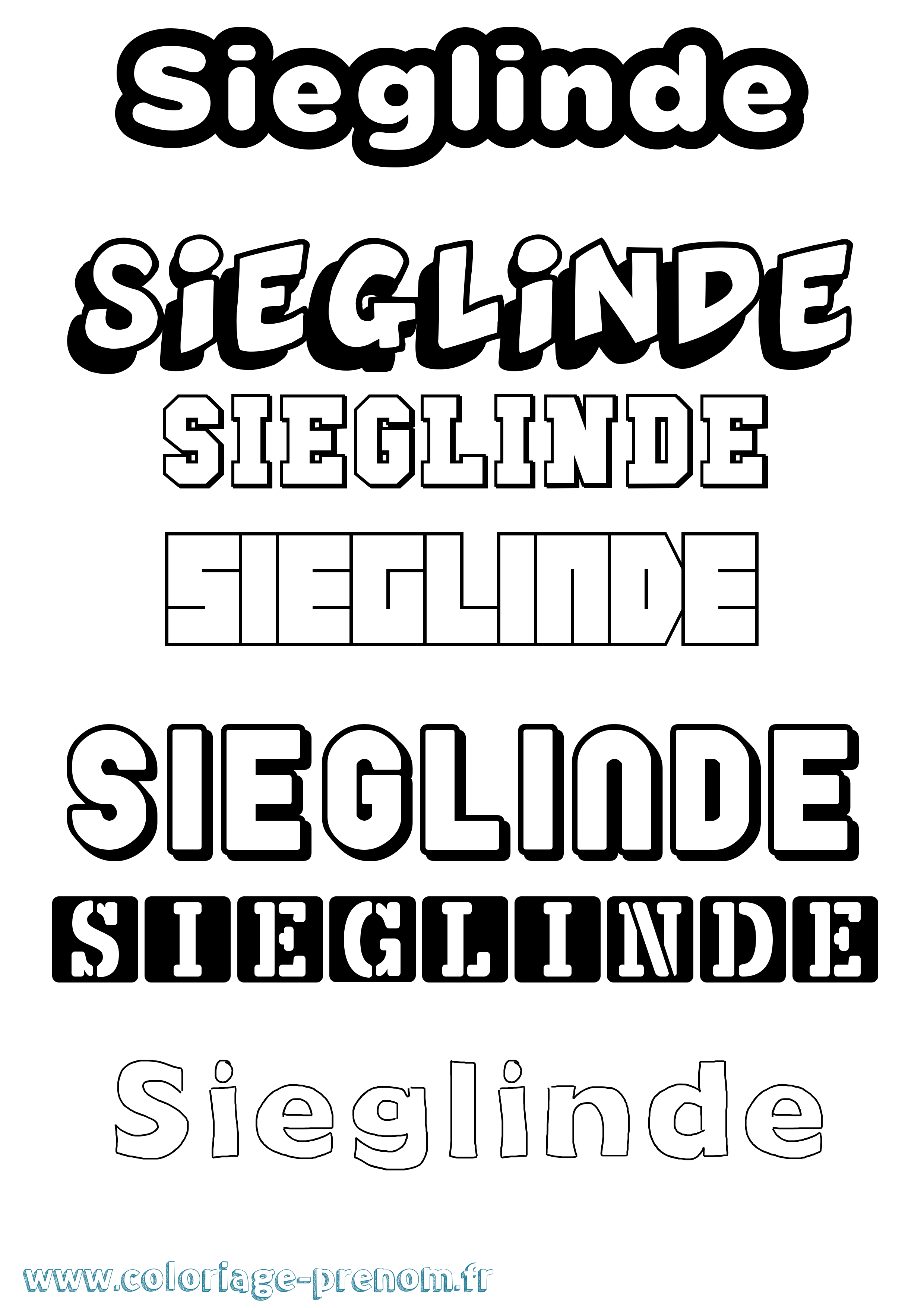 Coloriage Sieglinde Simple Coloriage prénom Sieglinde Simple