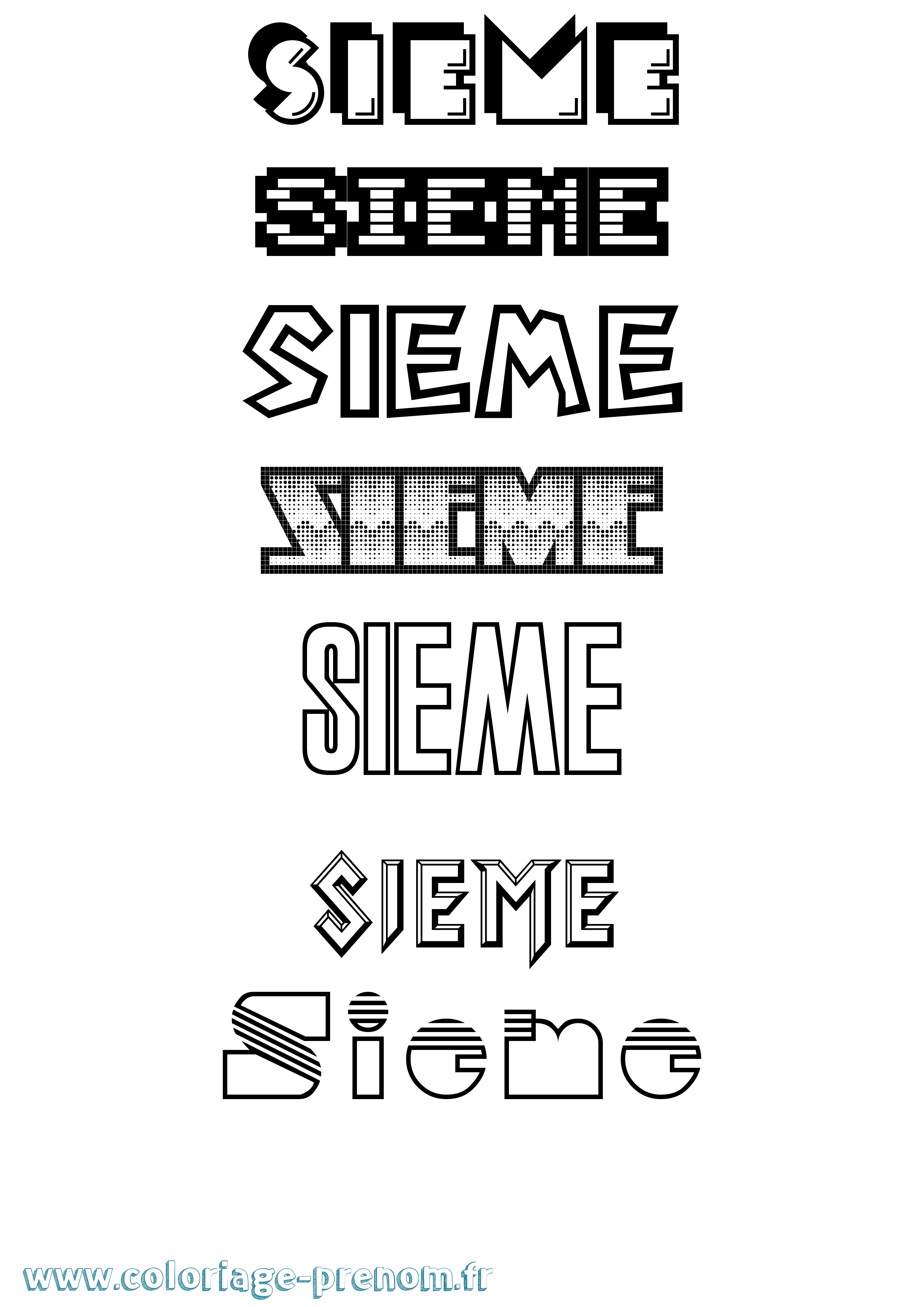 Coloriage Sieme Jeux Vidéos Coloriage prénom Sieme Jeux Vidéos