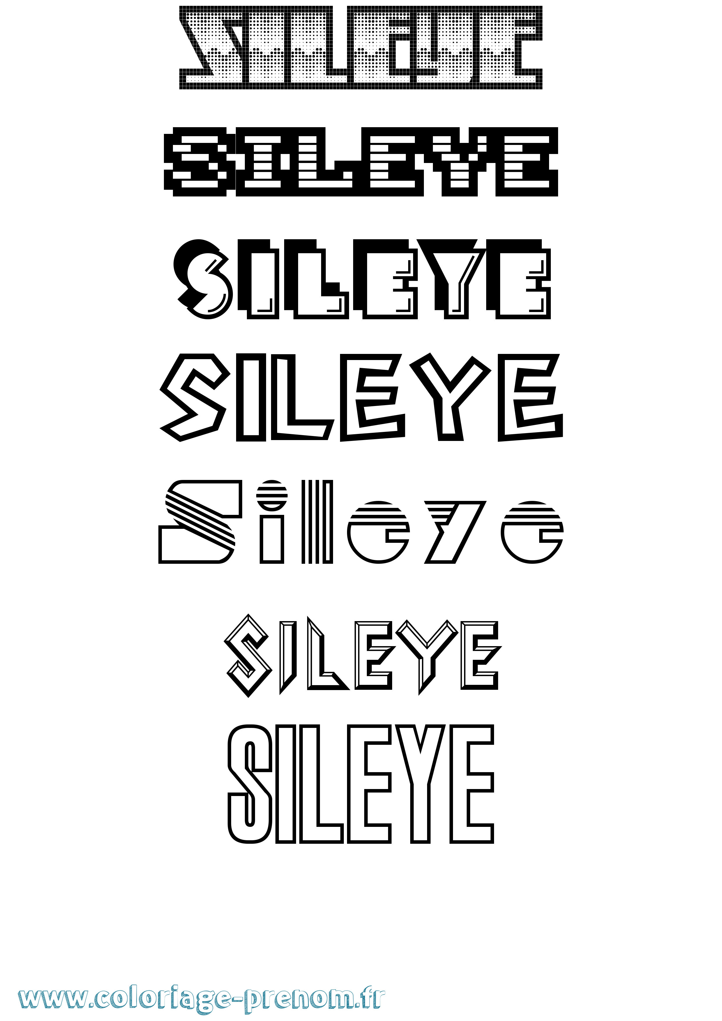 Coloriage Sileye Jeux Vidéos Coloriage prénom Sileye Jeux Vidéos