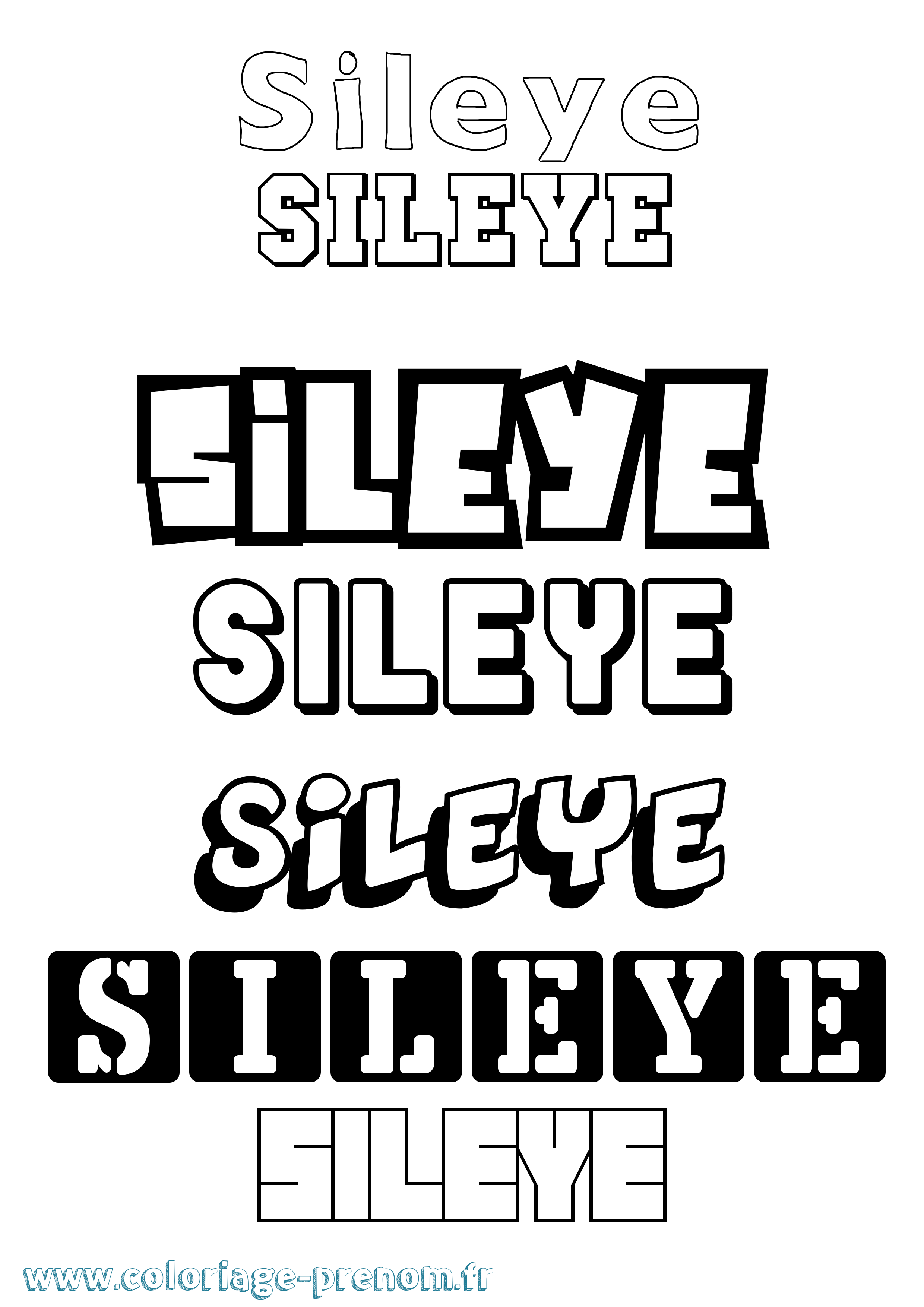 Coloriage Sileye Simple Coloriage prénom Sileye Simple