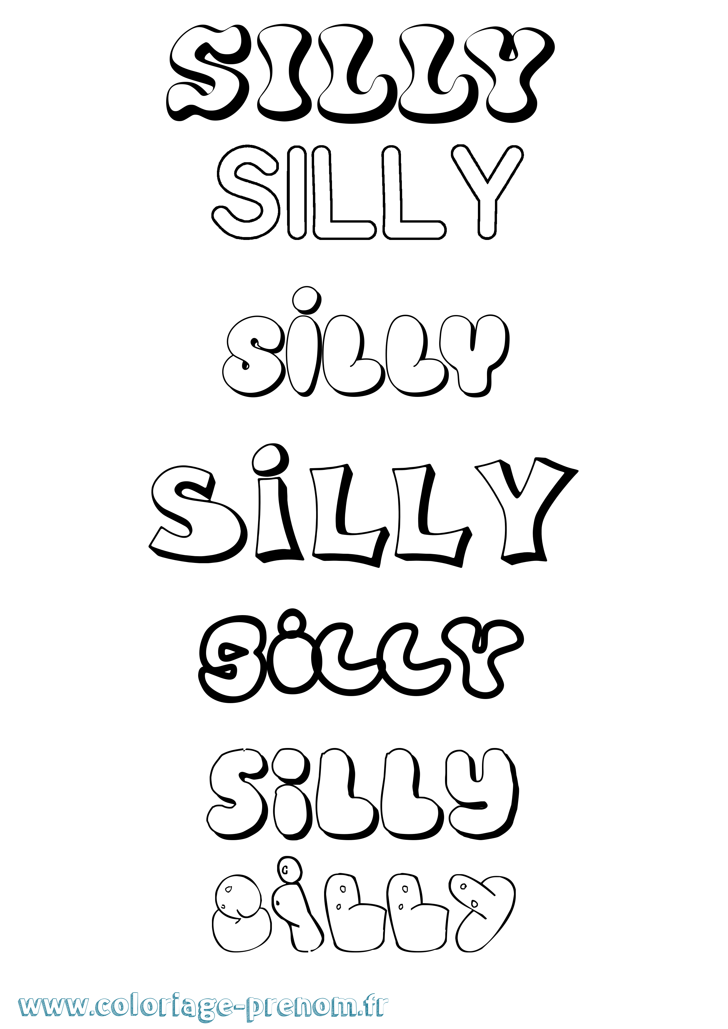 Coloriage Silly Bubble Coloriage prénom Silly Bubble