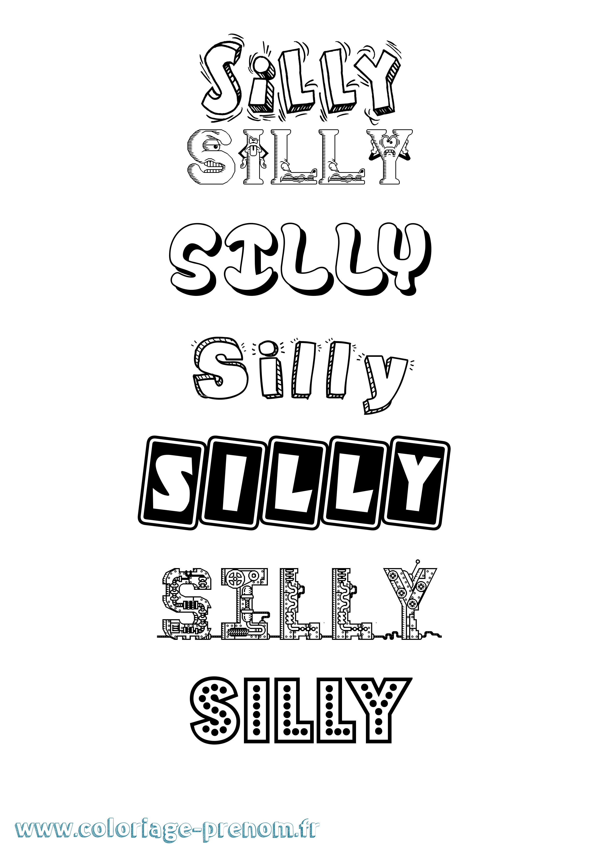 Coloriage Silly Fun Coloriage prénom Silly Fun