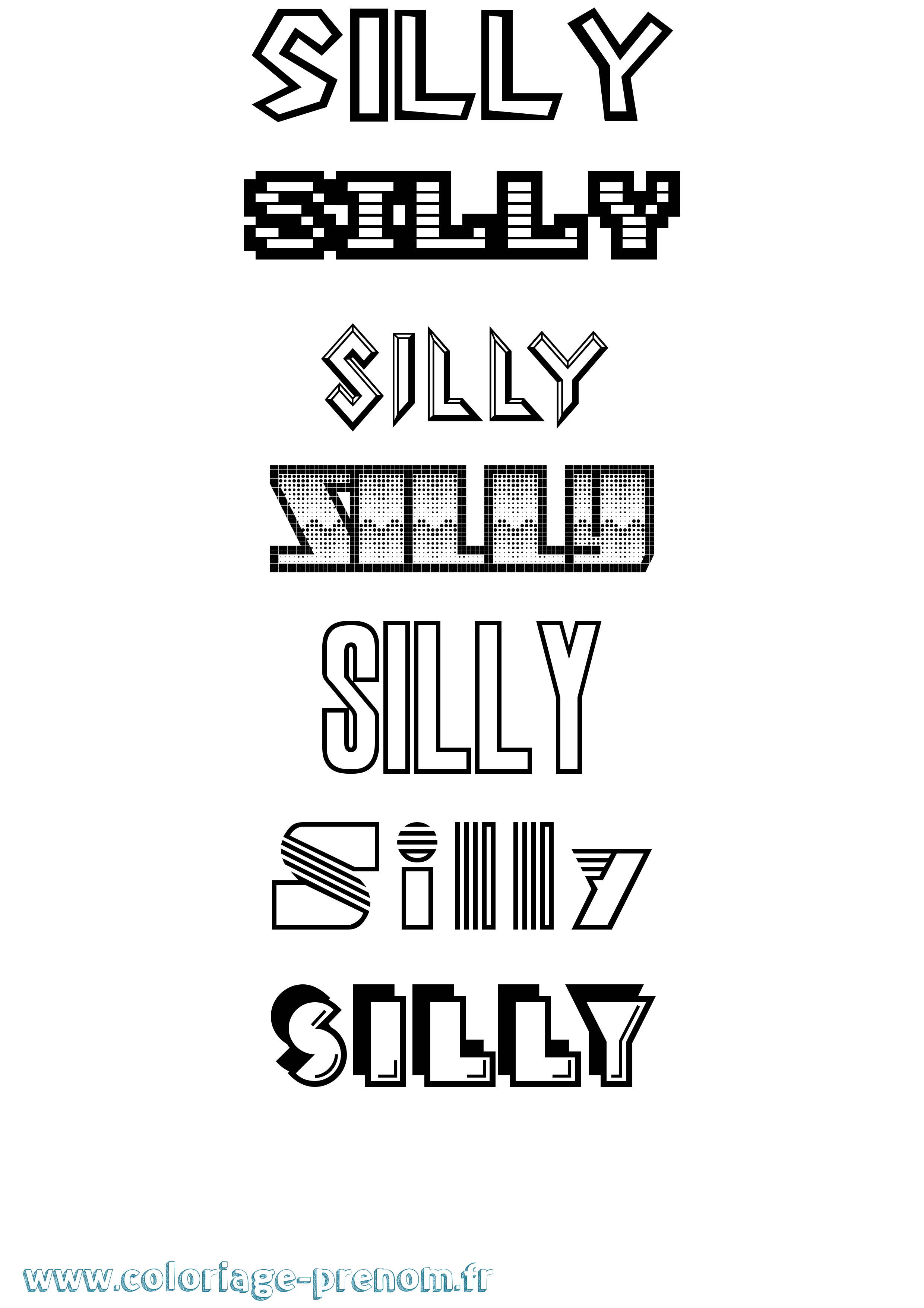 Coloriage Silly Jeux Vidéos Coloriage prénom Silly Jeux Vidéos