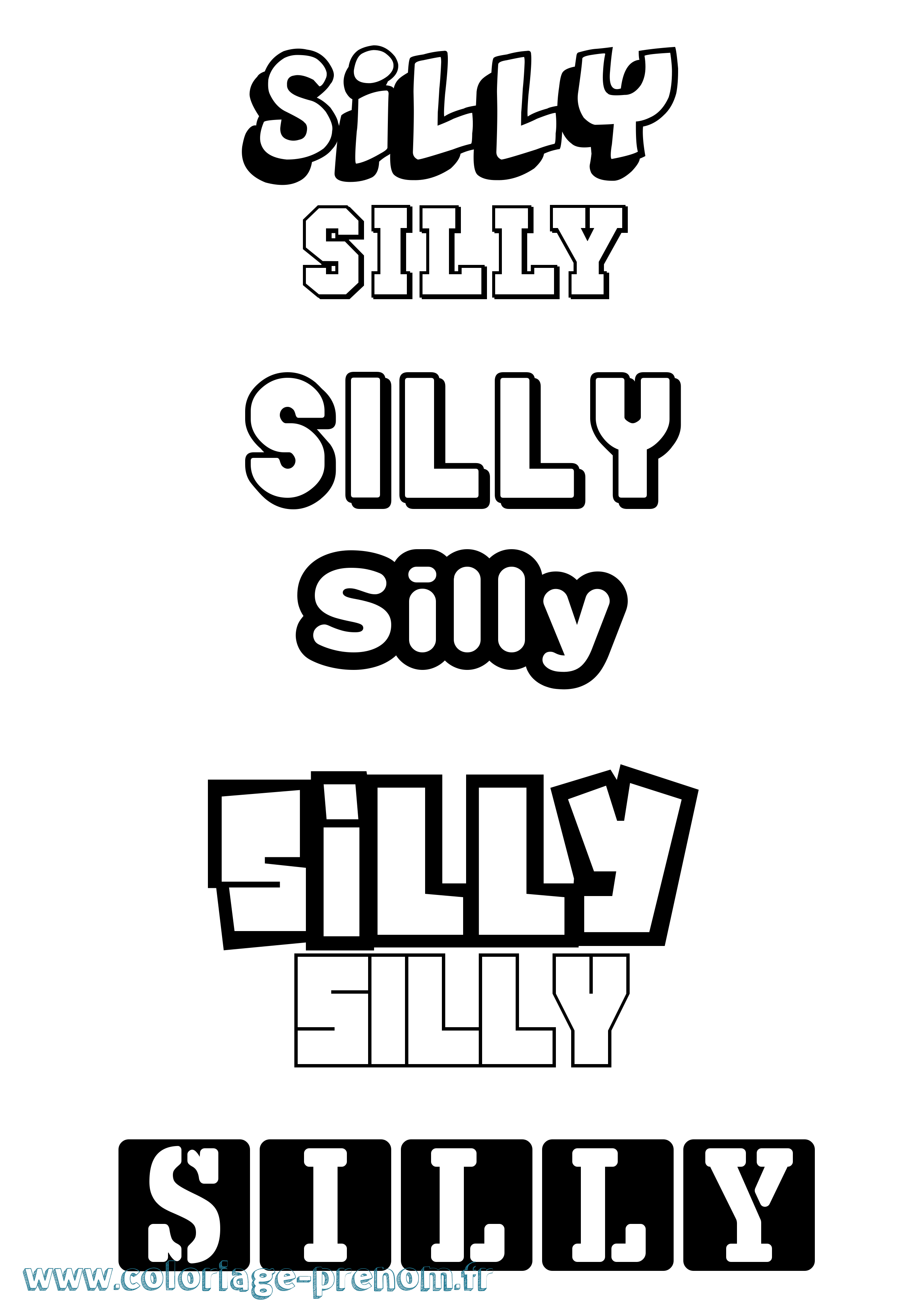 Coloriage Silly Simple Coloriage prénom Silly Simple