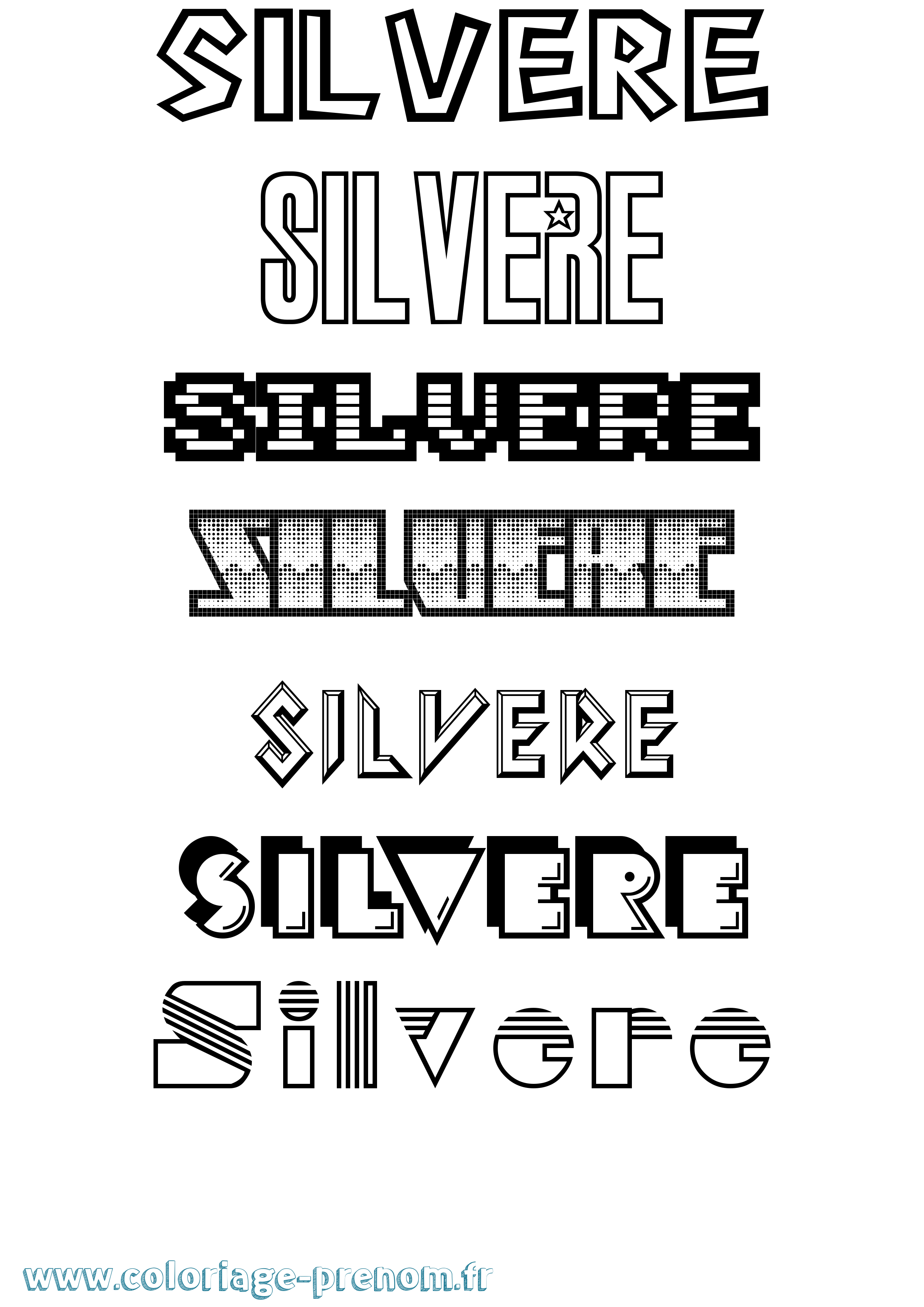 Coloriage Silvere Jeux Vidéos Coloriage prénom Silvere Jeux Vidéos