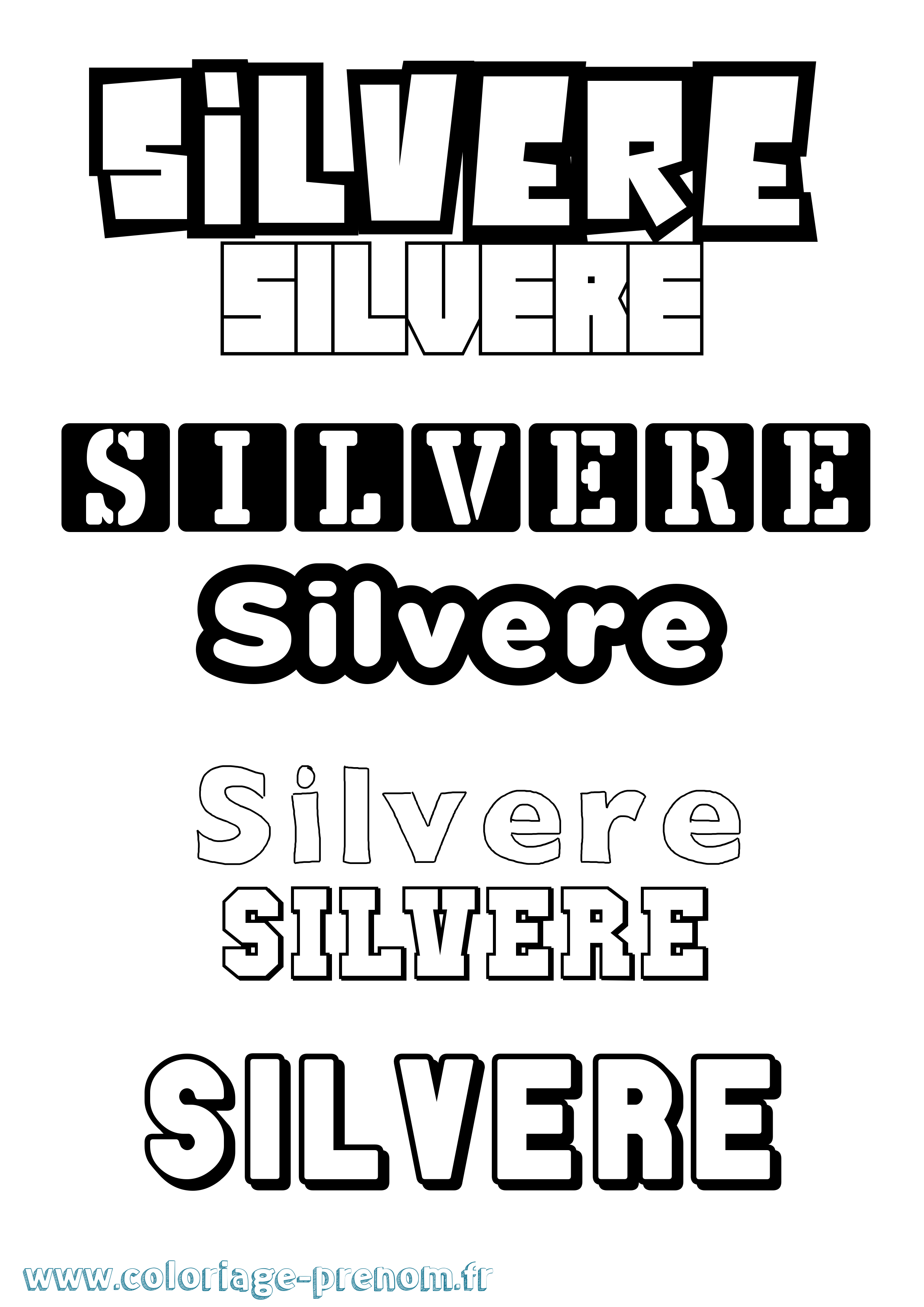 Coloriage Silvere Simple Coloriage prénom Silvere Simple