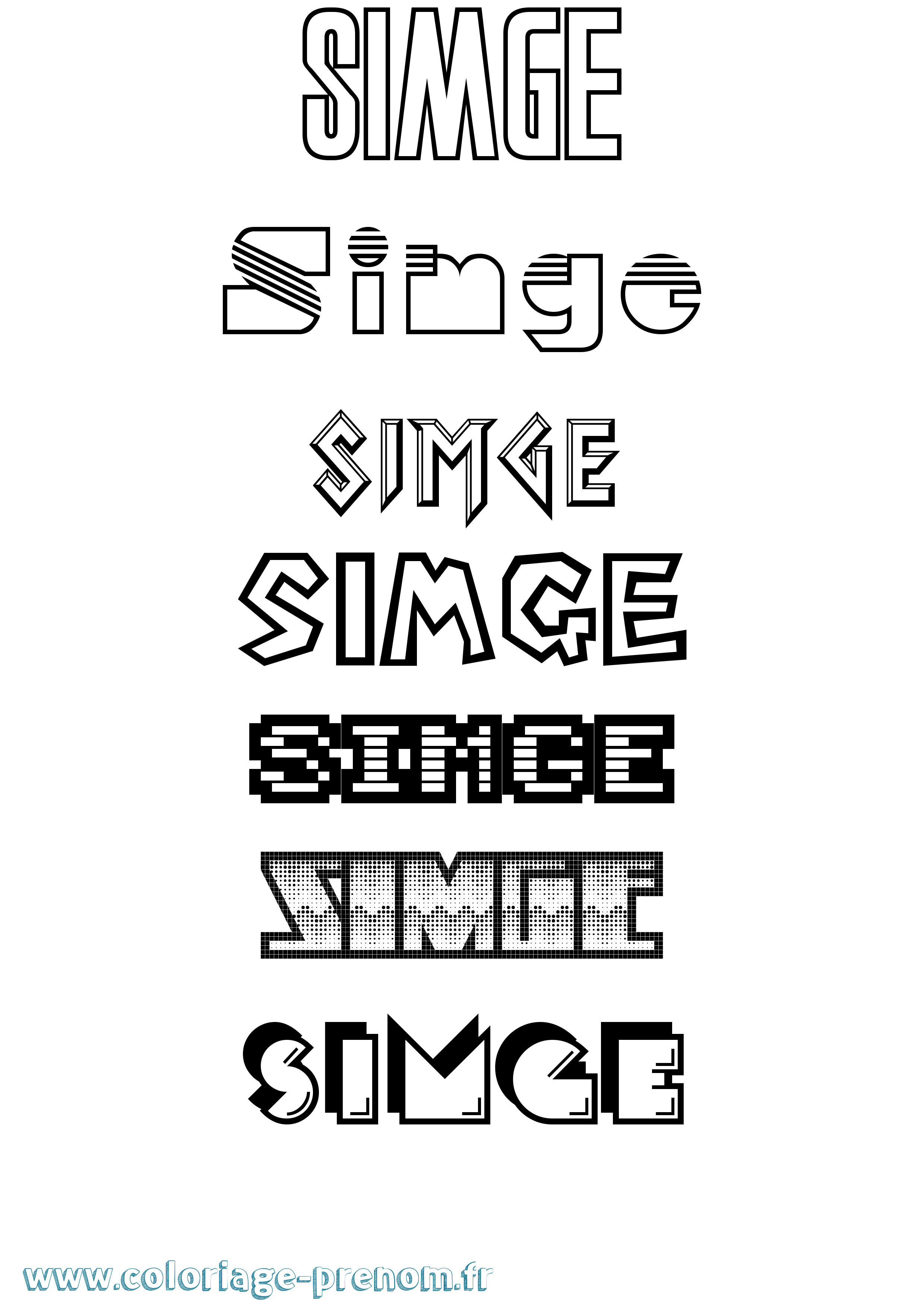 Coloriage Simge Jeux Vidéos Coloriage prénom Simge Jeux Vidéos